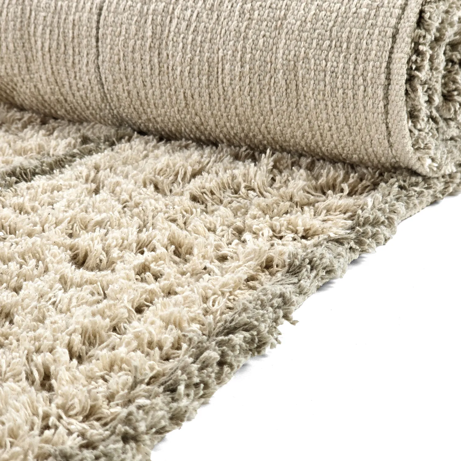 Alfombras de pelo largo - Kairi Natural Cotton Shaggy (beige/topo)