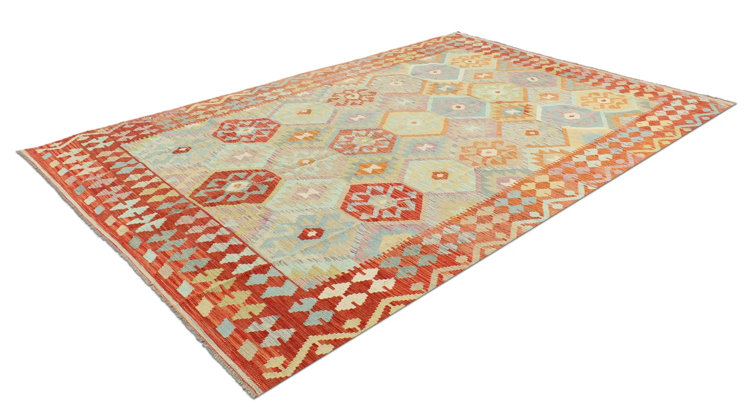 Alfombra kilim oriental 298 x 192 cm