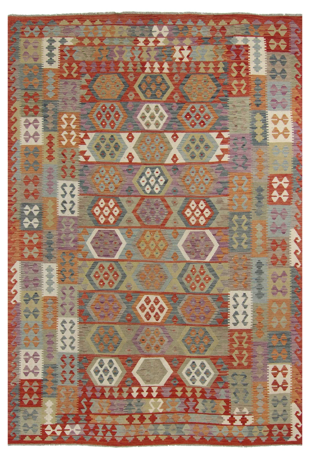 Alfombra kilim oriental 304 x 208 cm