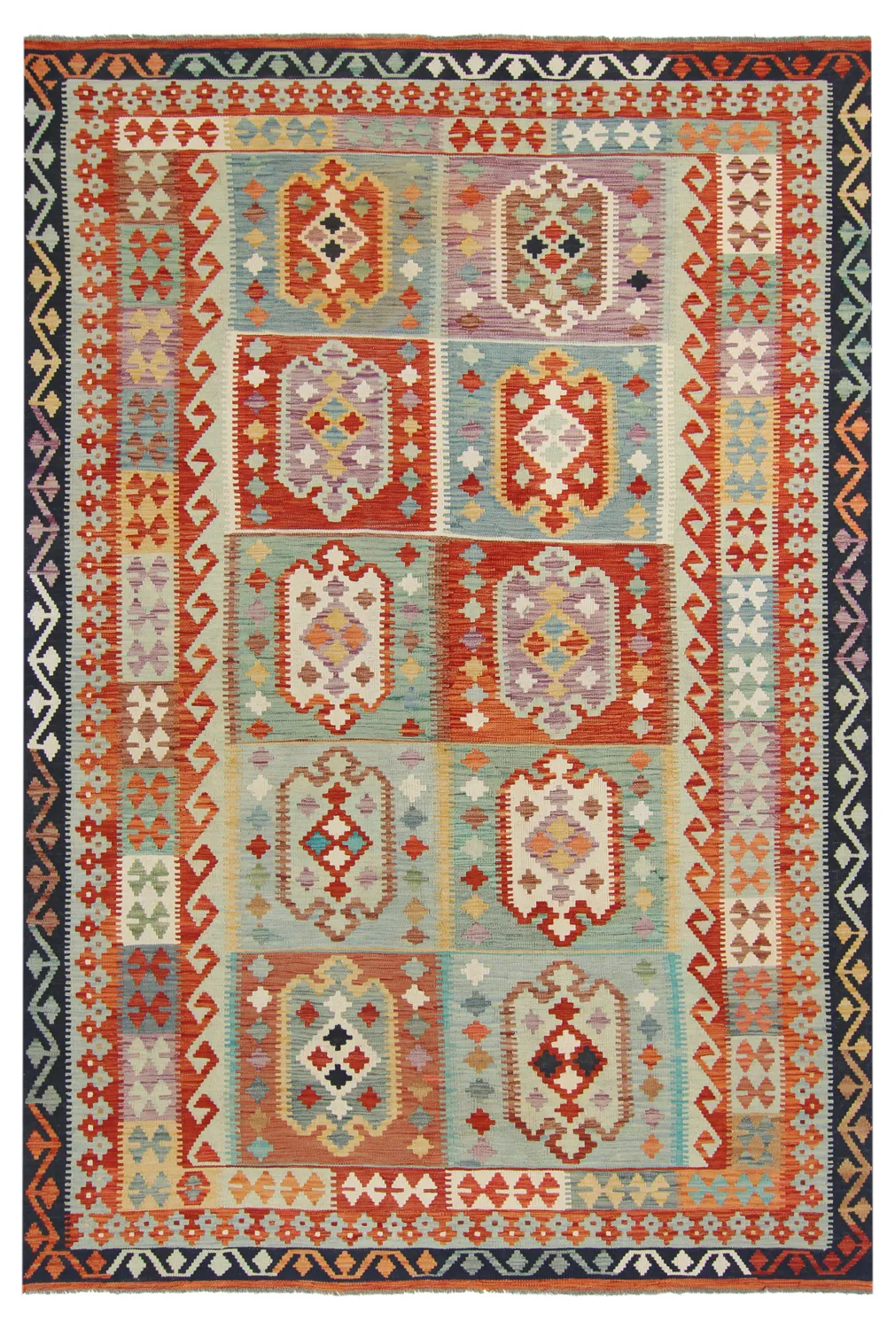 Alfombra kilim oriental 291 x 199 cm
