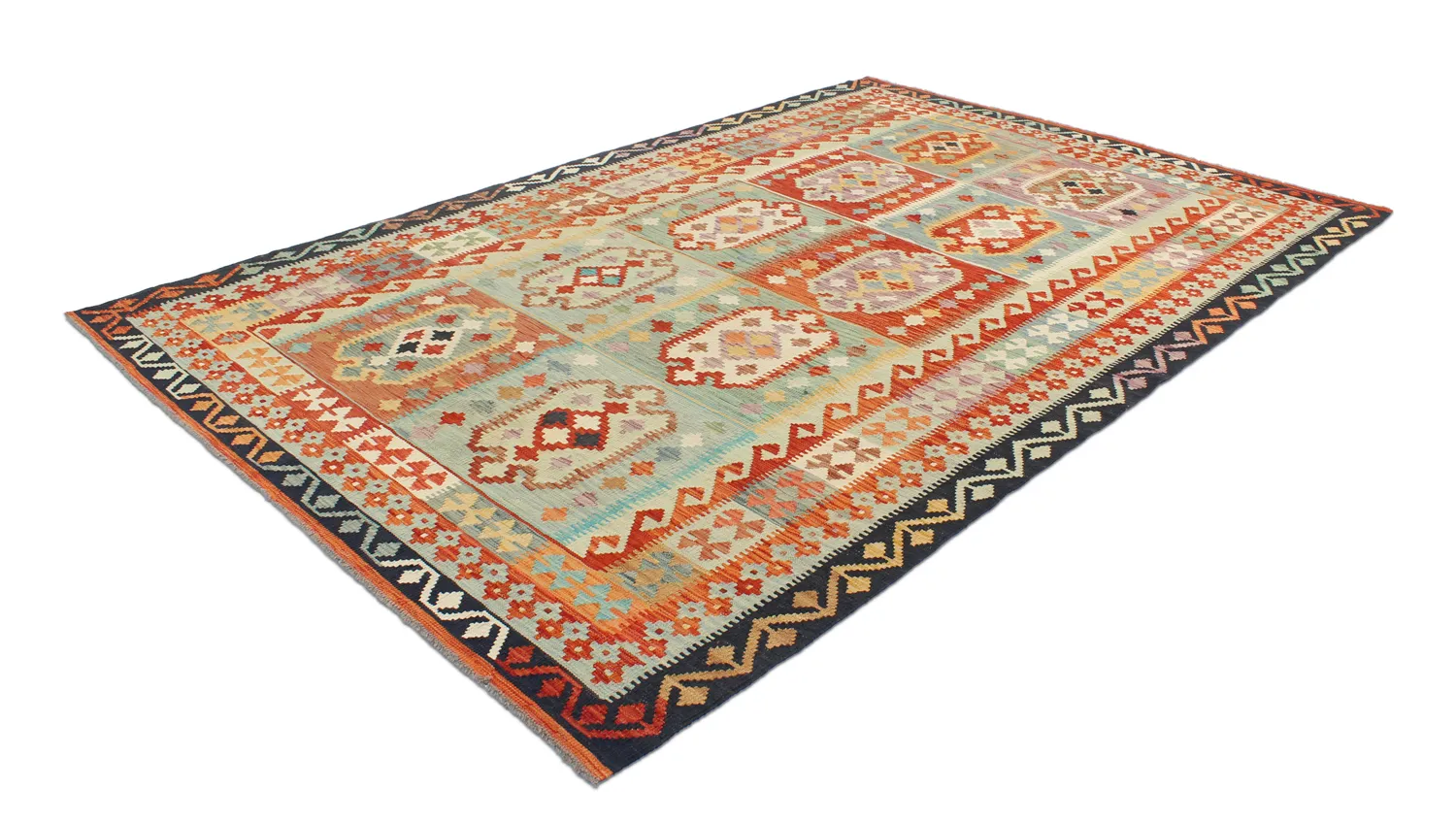 Alfombra kilim oriental 291 x 199 cm