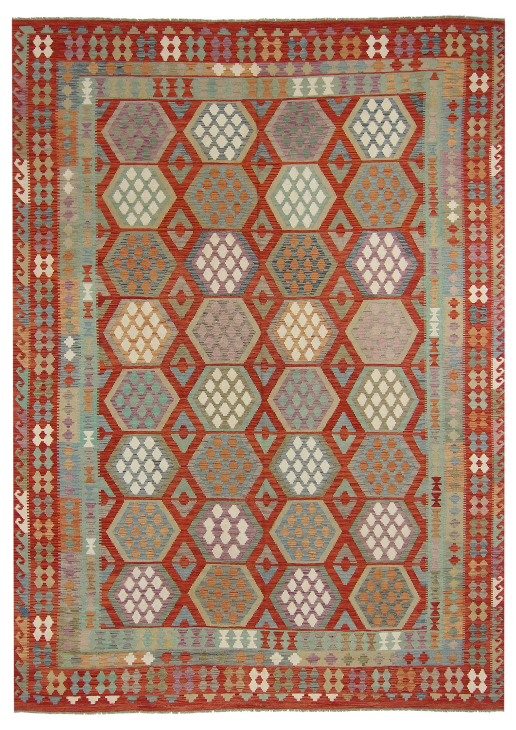 Alfombra kilim oriental 353 x 253 cm