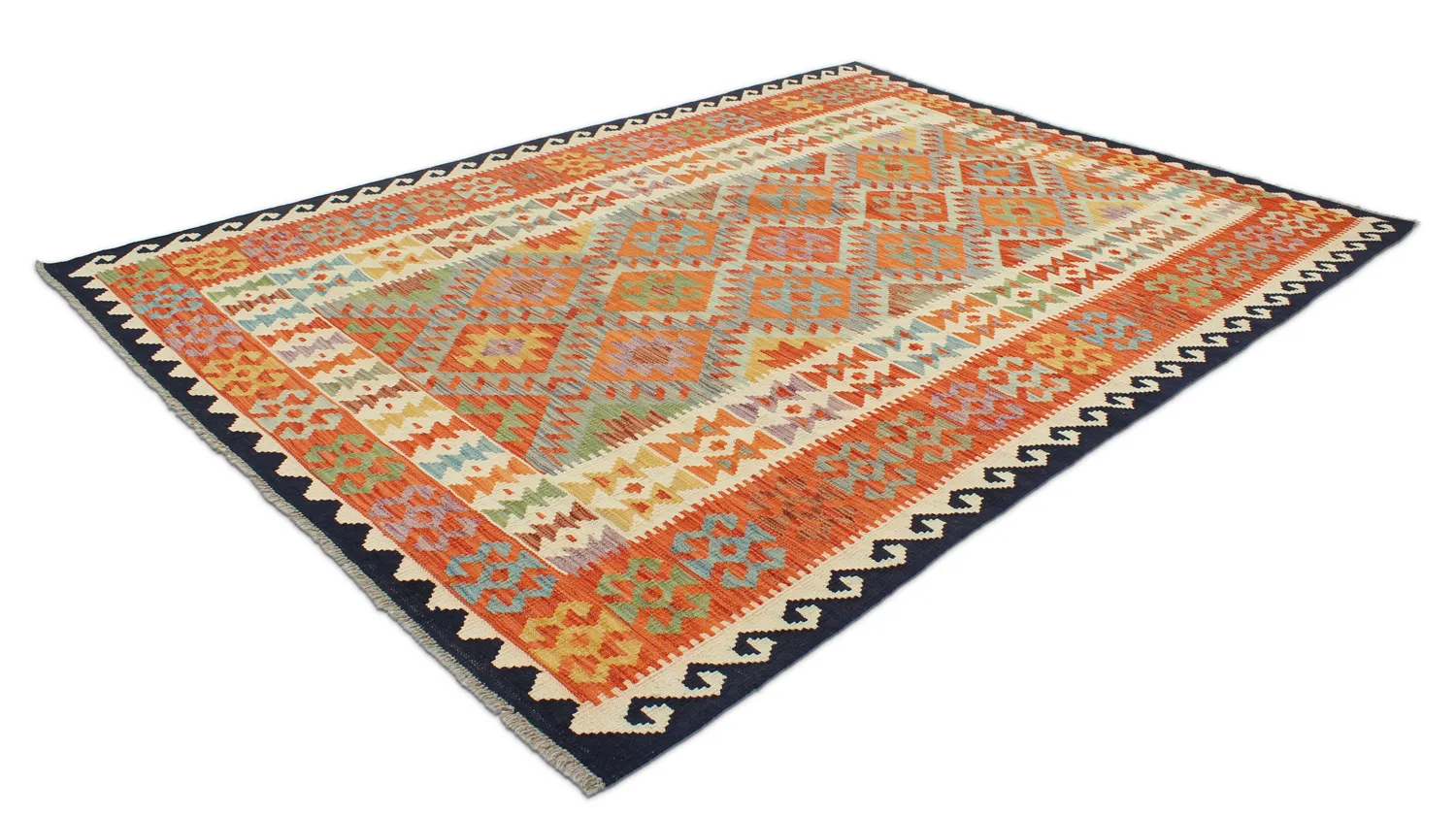 Alfombra kilim oriental 247 x 177 cm