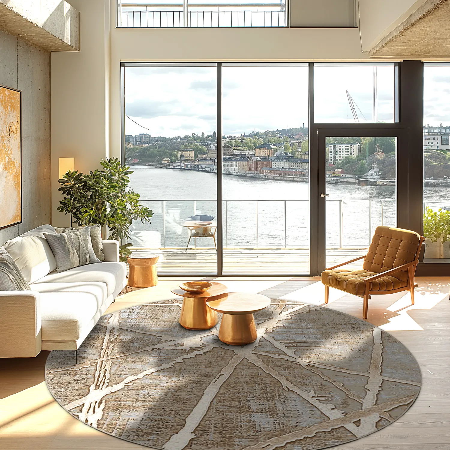 Alfombras redondeadas - Lagos (beige)