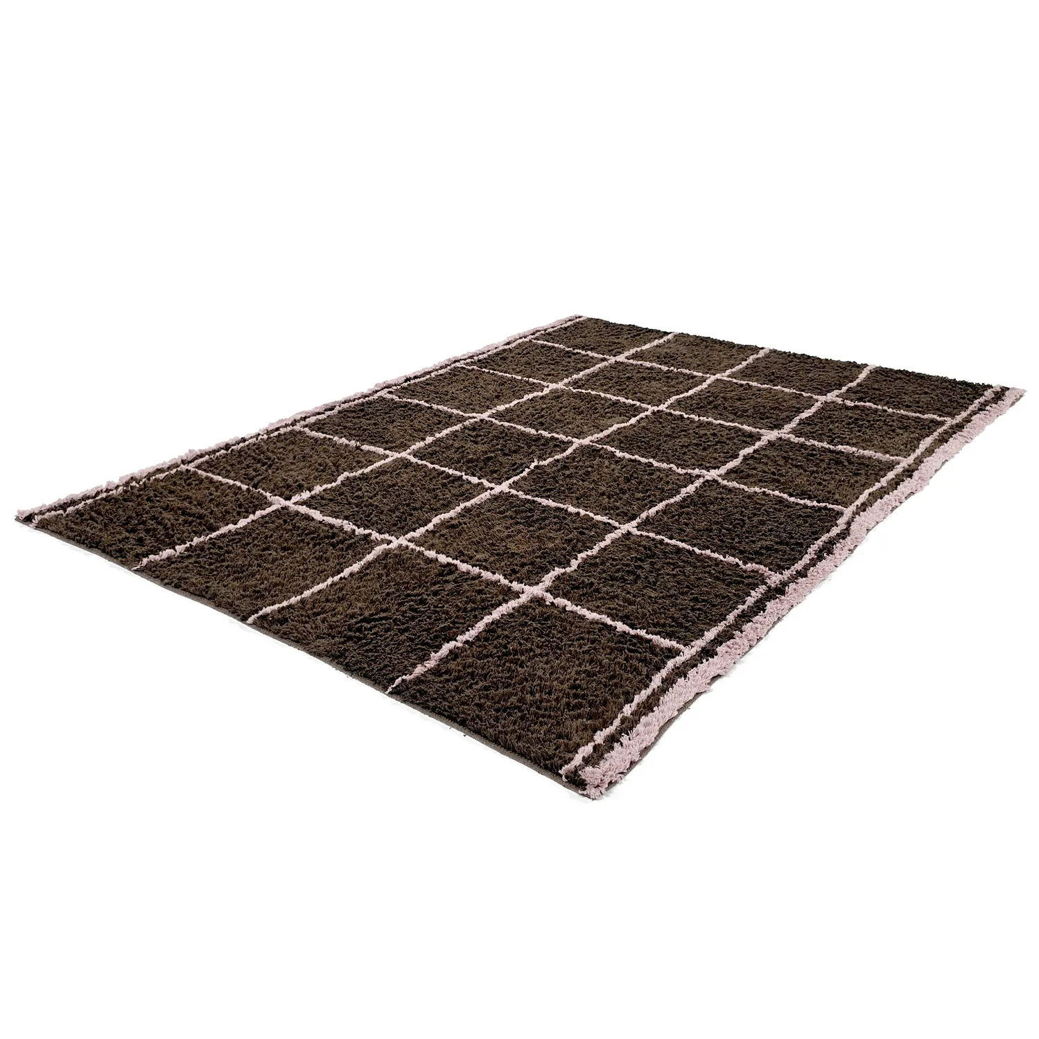 Alfombras de pelo largo - Lana Natural Cotton Shaggy (marrón)