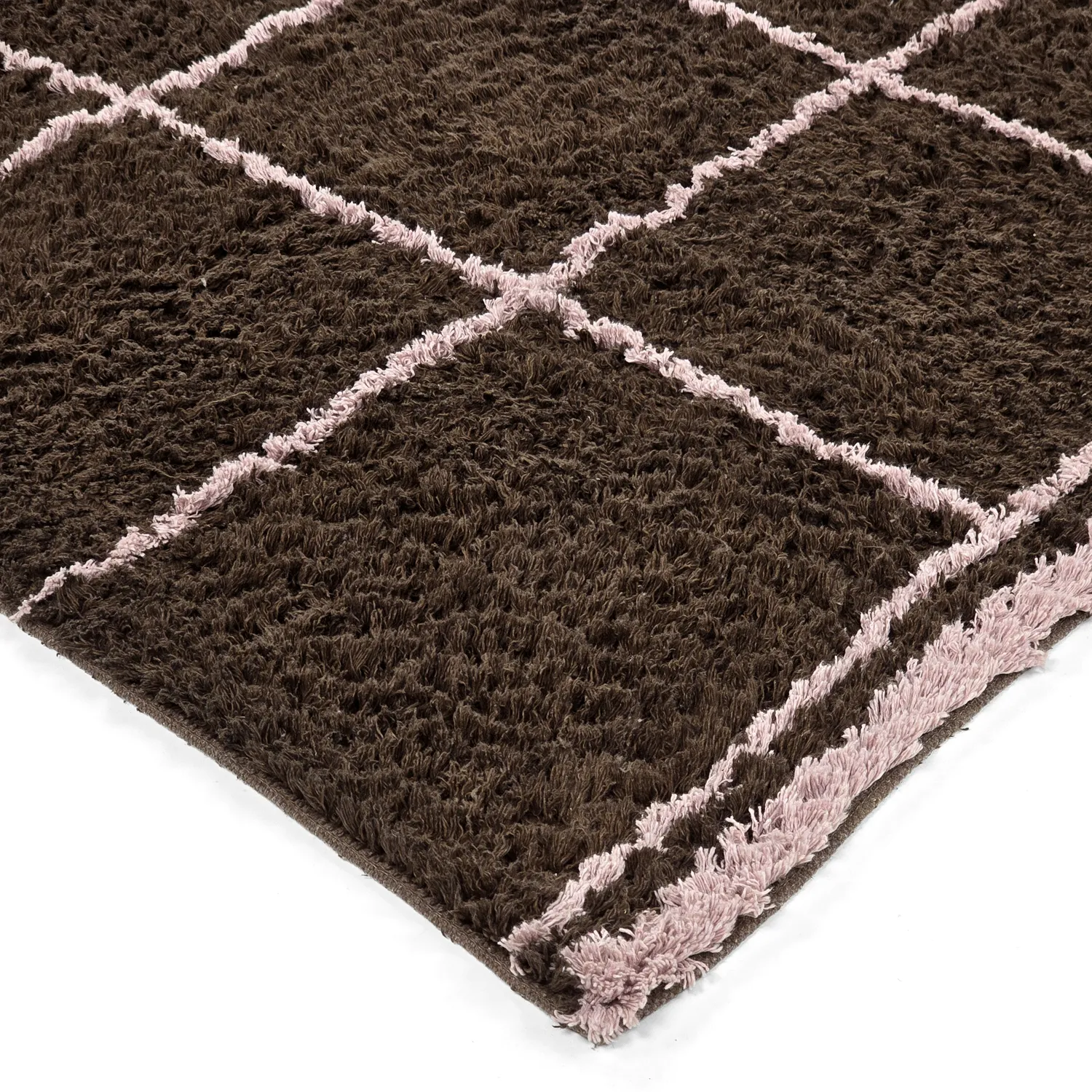 Alfombras de pelo largo - Lana Natural Cotton Shaggy (marrón)