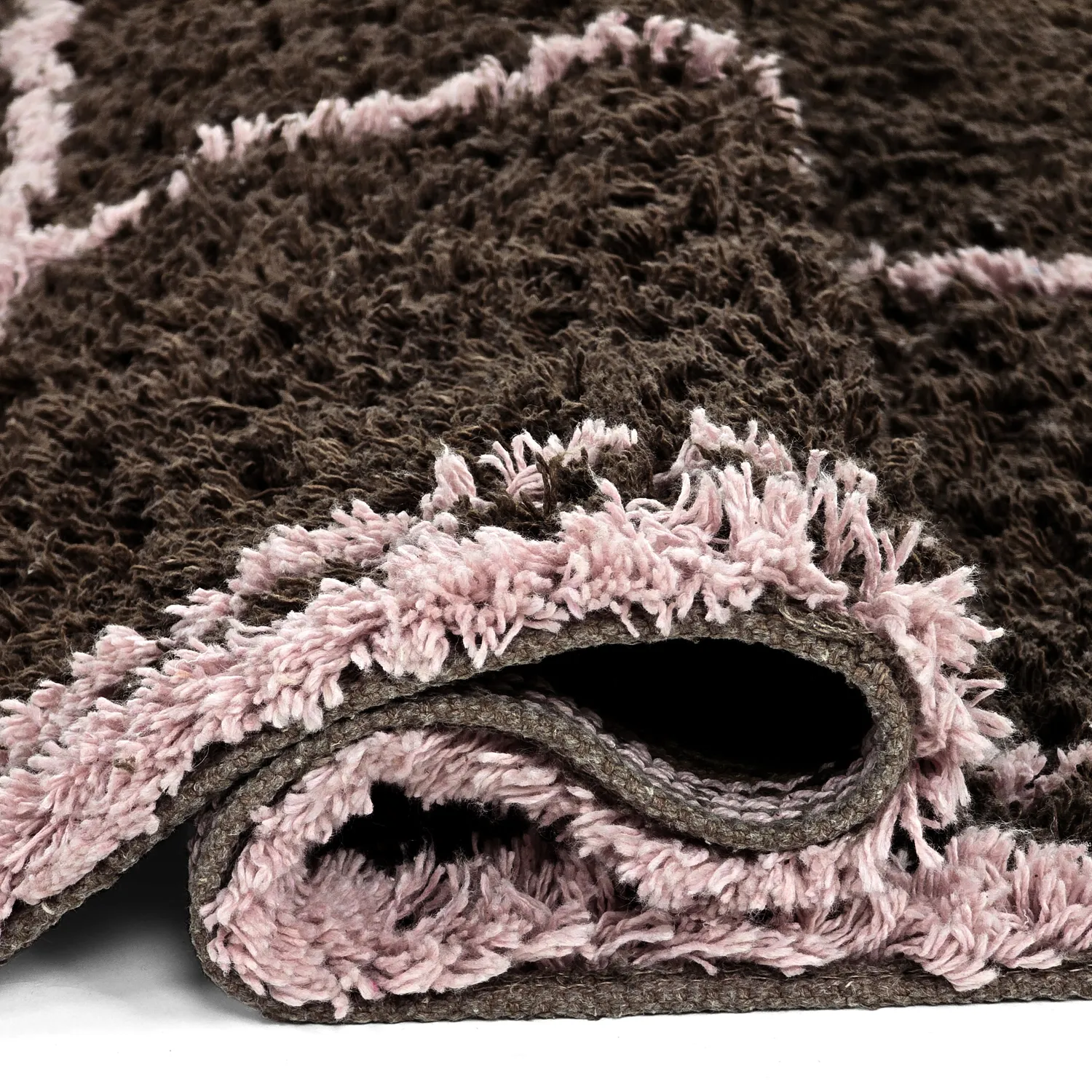 Alfombras de pelo largo - Lana Natural Cotton Shaggy (marrón)