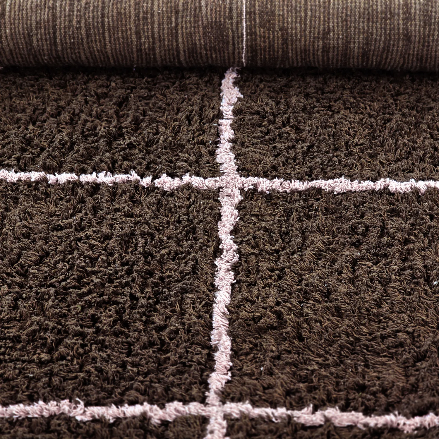Alfombras de pelo largo - Lana Natural Cotton Shaggy (marrón)