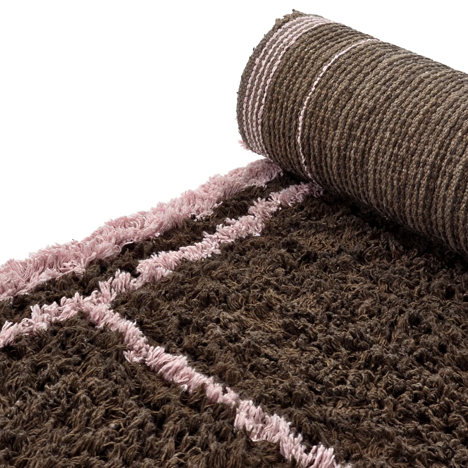 Alfombras de pelo largo - Lana Natural Cotton Shaggy (marrón)