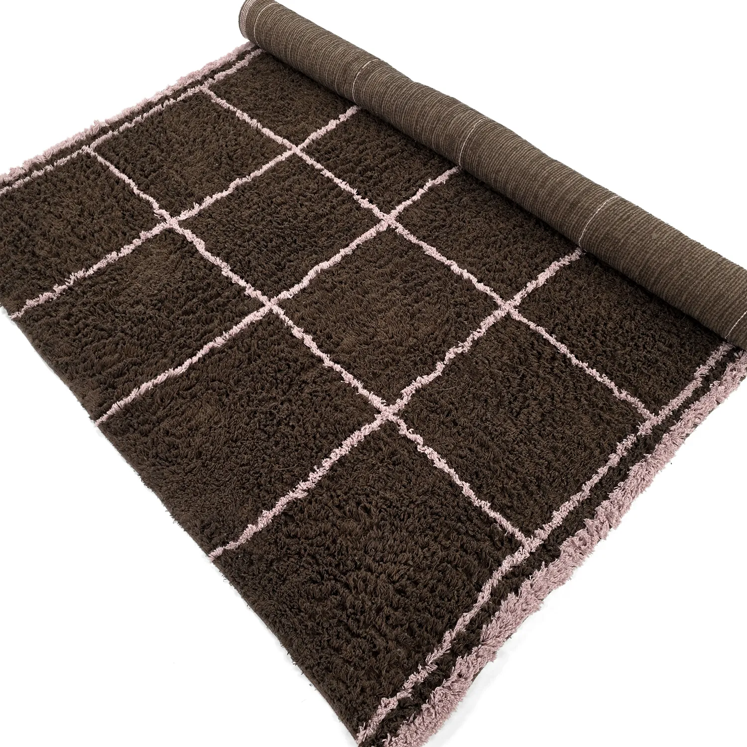 Alfombras de pelo largo - Lana Natural Cotton Shaggy (marrón)