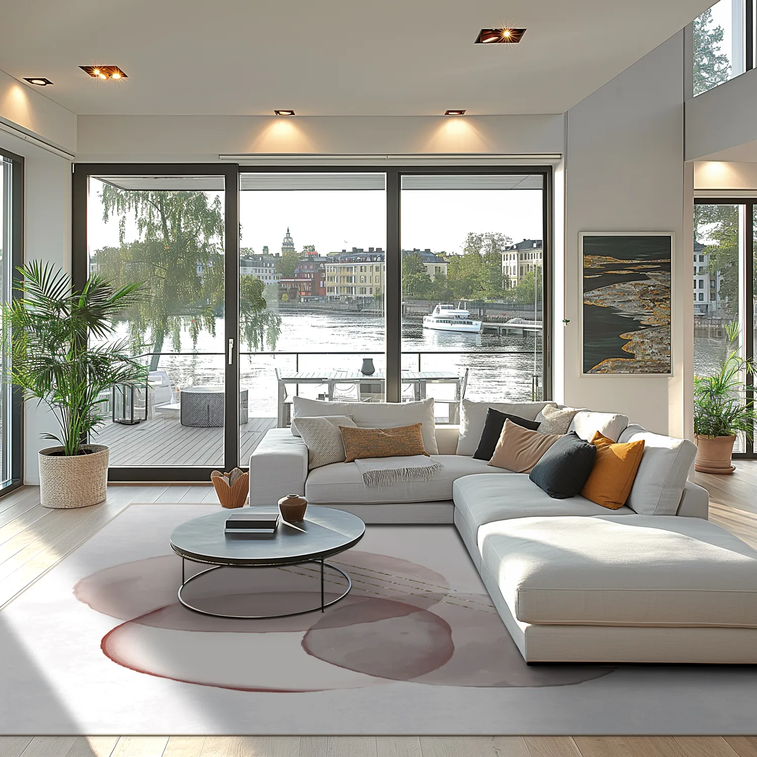Alfombra Wilton - Layon (gris/rosa)