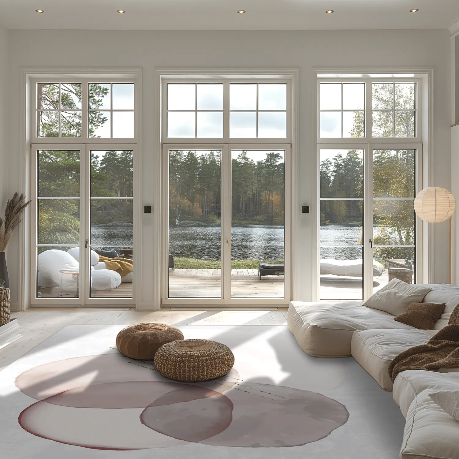 Alfombra Wilton - Layon (gris/rosa)