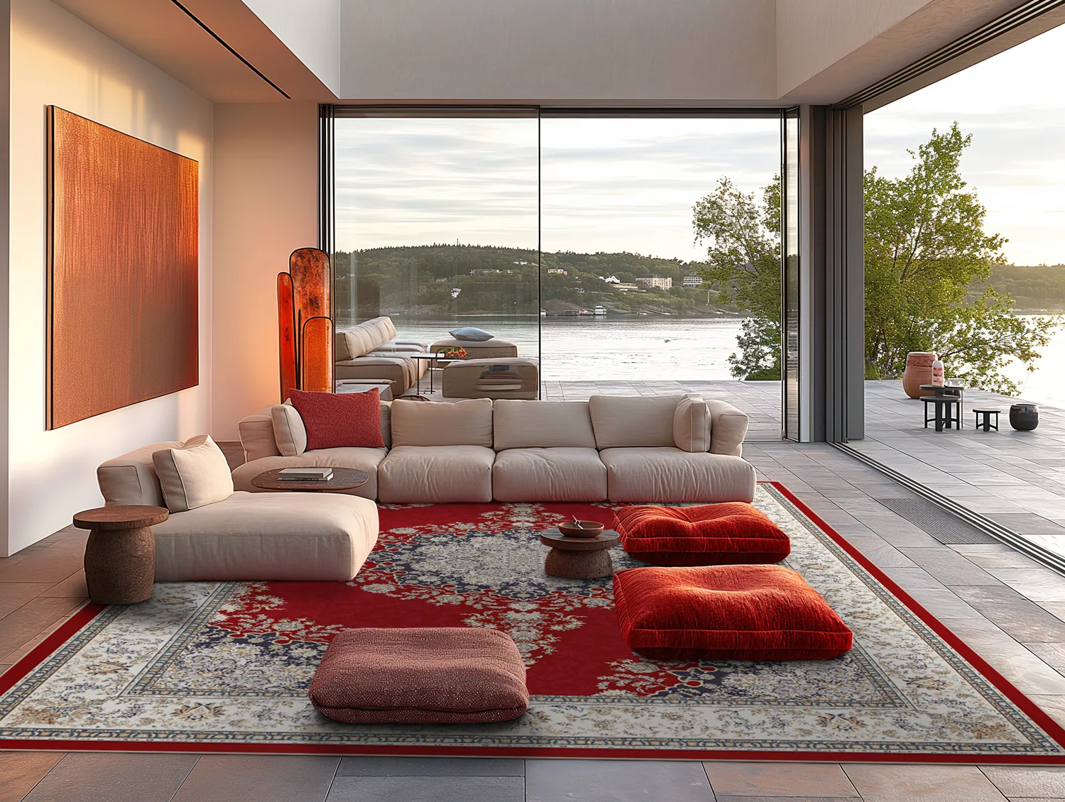 Alfombra Wilton - Lice (rojo/multi)