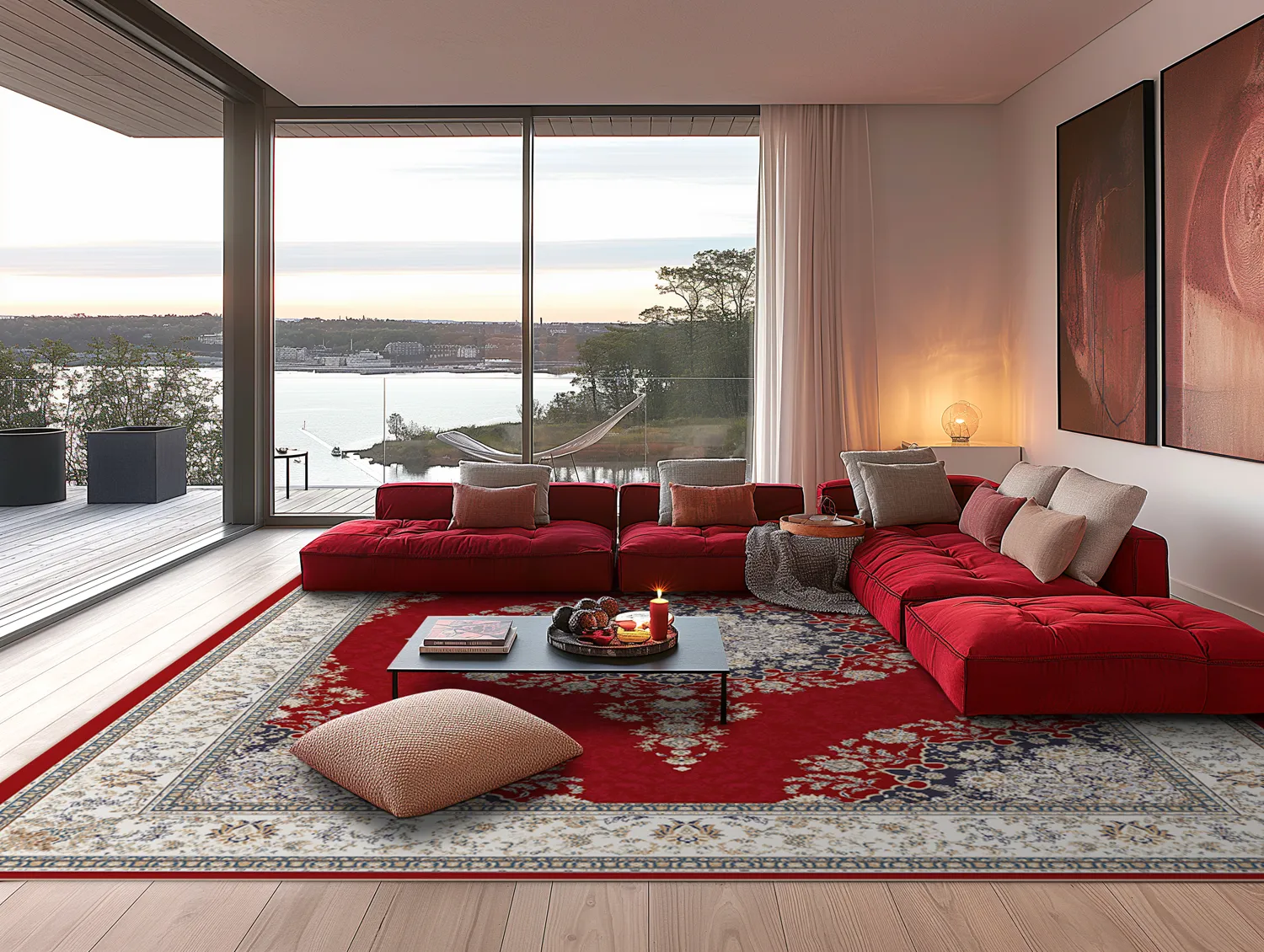 Alfombra Wilton - Lice (rojo/multi)