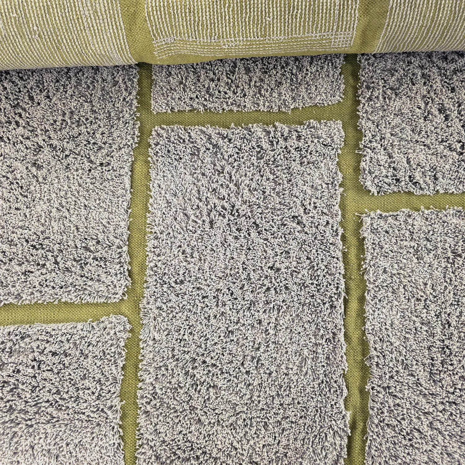 Alfombras de pelo largo - Lindley Natural Cotton Shaggy (gris/verde)