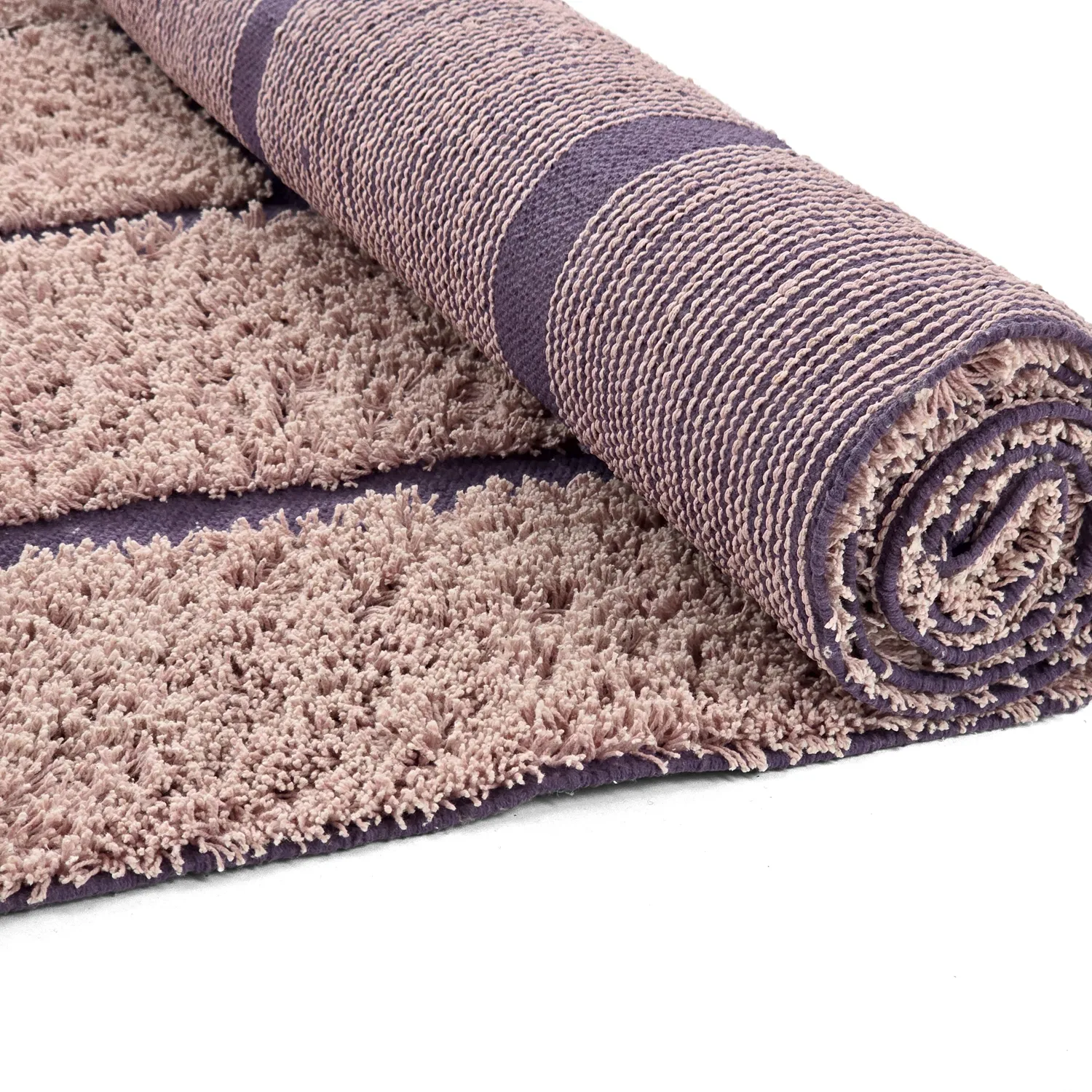 Alfombras de pelo largo - Lindley Natural Cotton Shaggy (rosa/púrpura)