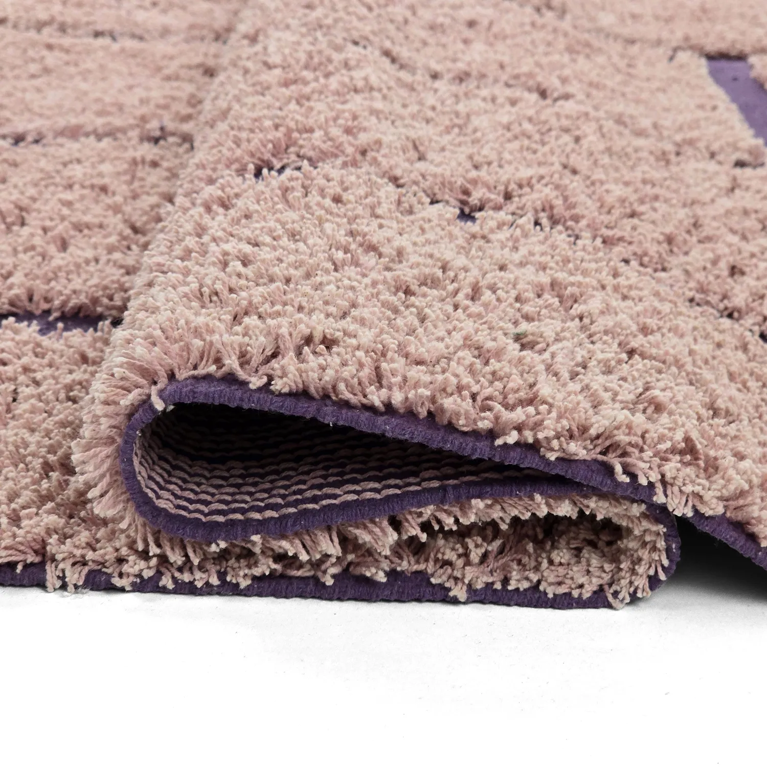 Alfombras de pelo largo - Lindley Natural Cotton Shaggy (rosa/púrpura)