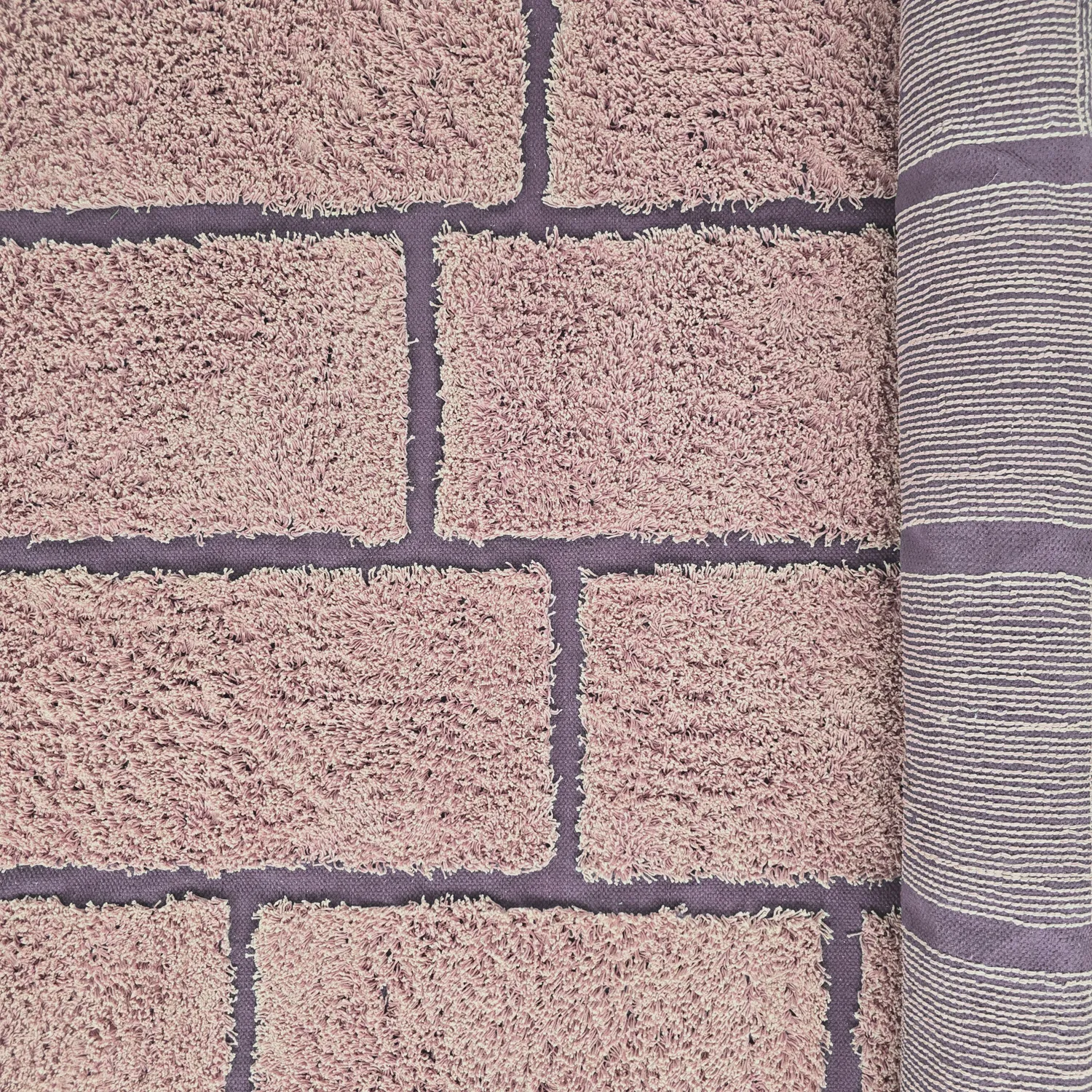 Alfombras de pelo largo - Lindley Natural Cotton Shaggy (rosa/púrpura)