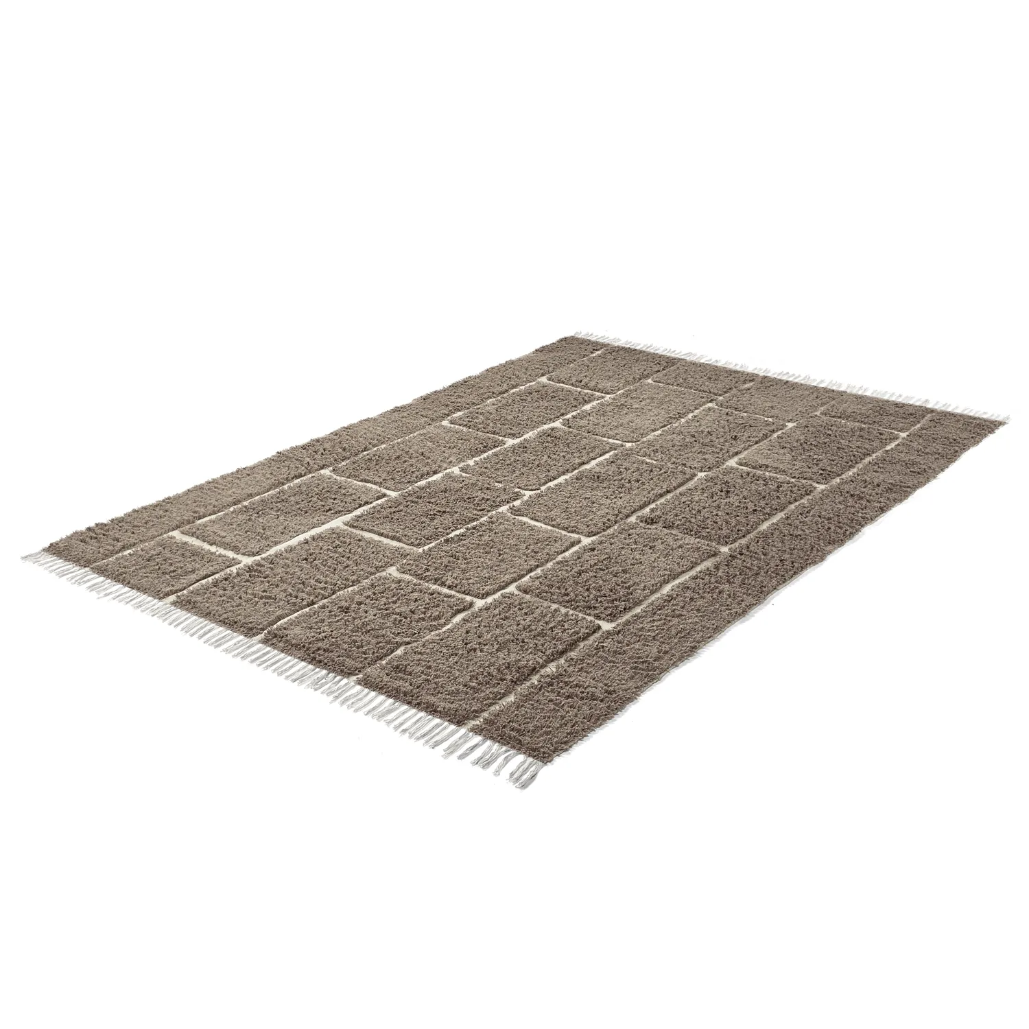 Alfombras de pelo largo - Lindley Natural Cotton Shaggy (topo/gris)