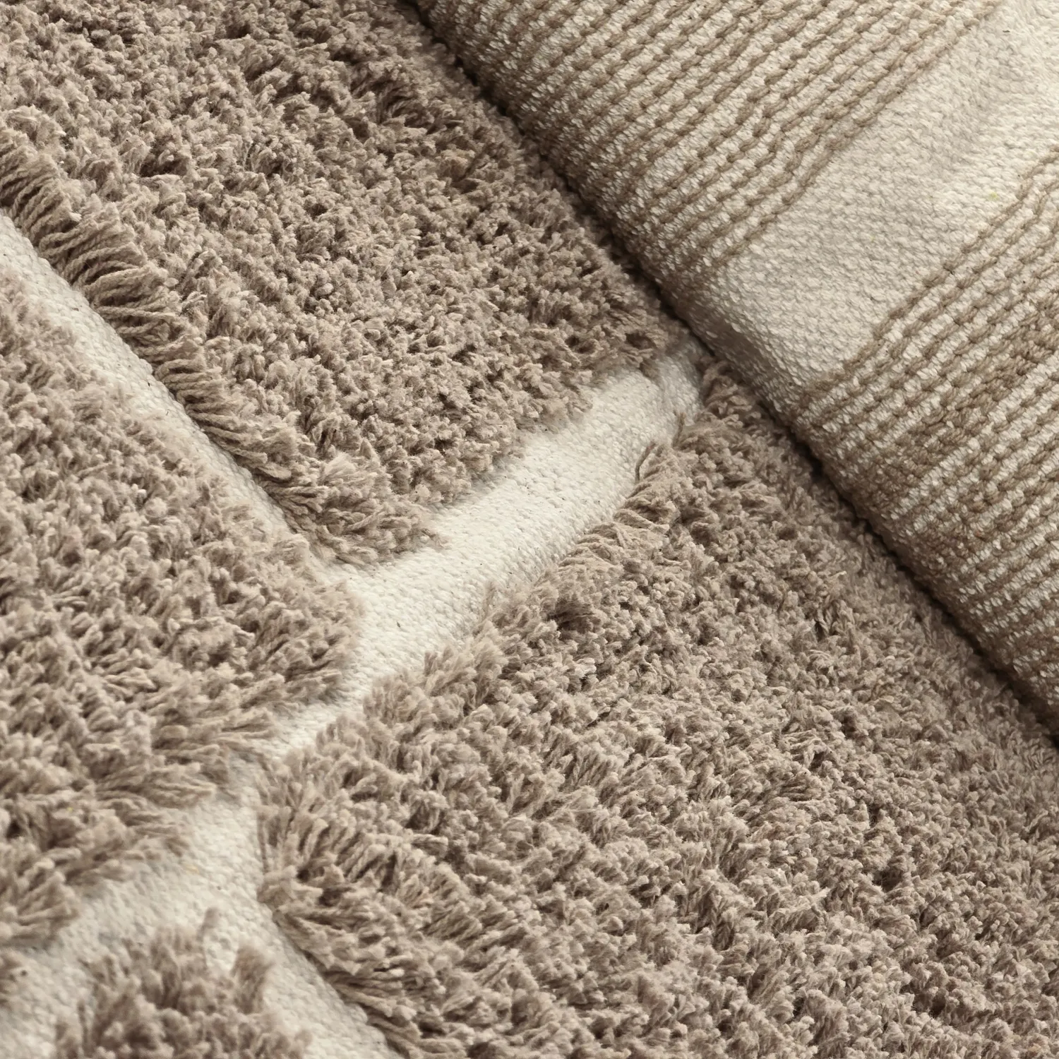 Alfombras de pelo largo - Lindley Natural Cotton Shaggy (topo/gris)