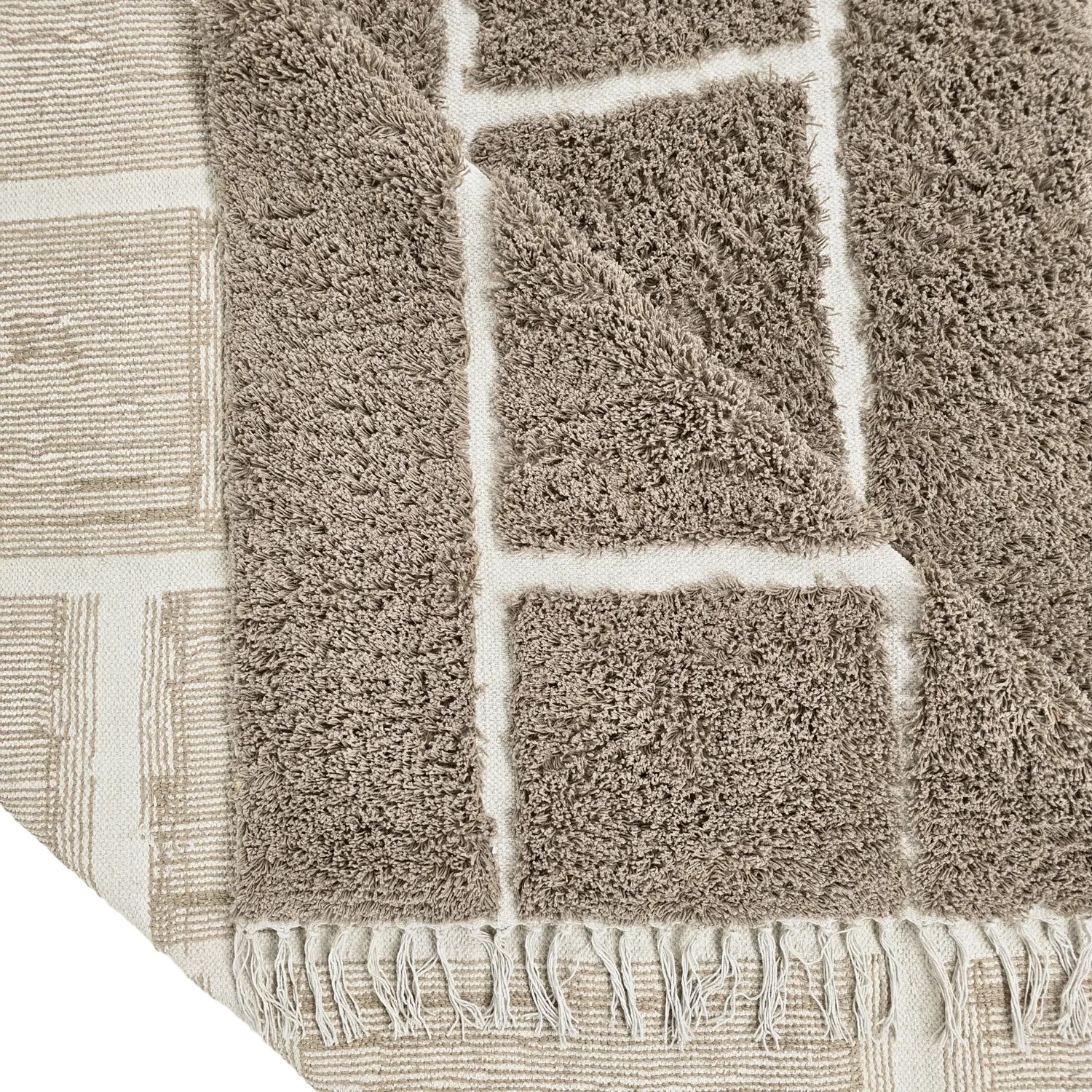 Alfombras de pelo largo - Lindley Natural Cotton Shaggy (topo/gris)