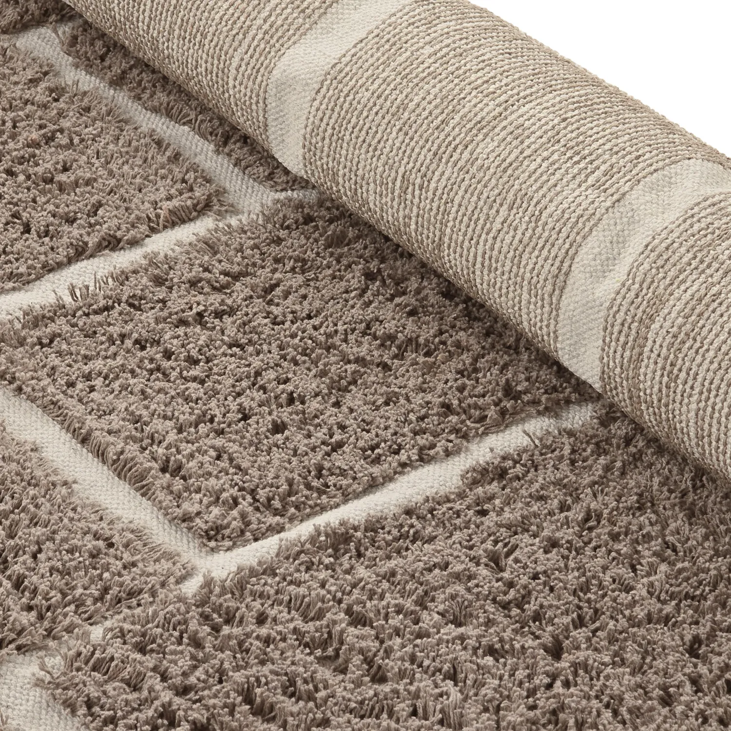 Alfombras de pelo largo - Lindley Natural Cotton Shaggy (topo/gris)