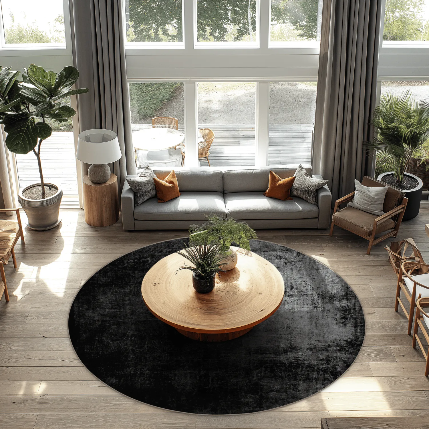 Alfombras redondeadas - Lynton (negro)