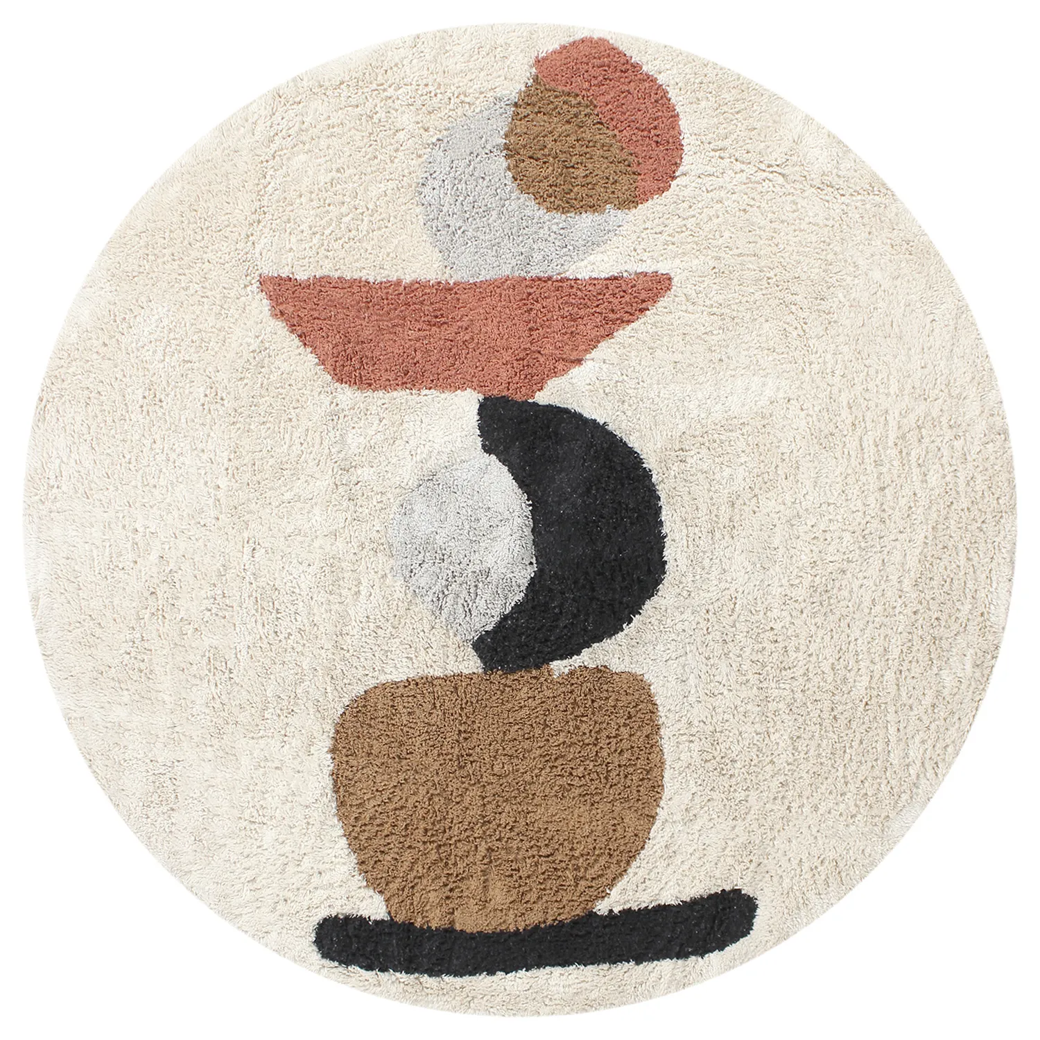 Alfombras redondeadas - Mantona Natural Cotton Shaggy (multi)