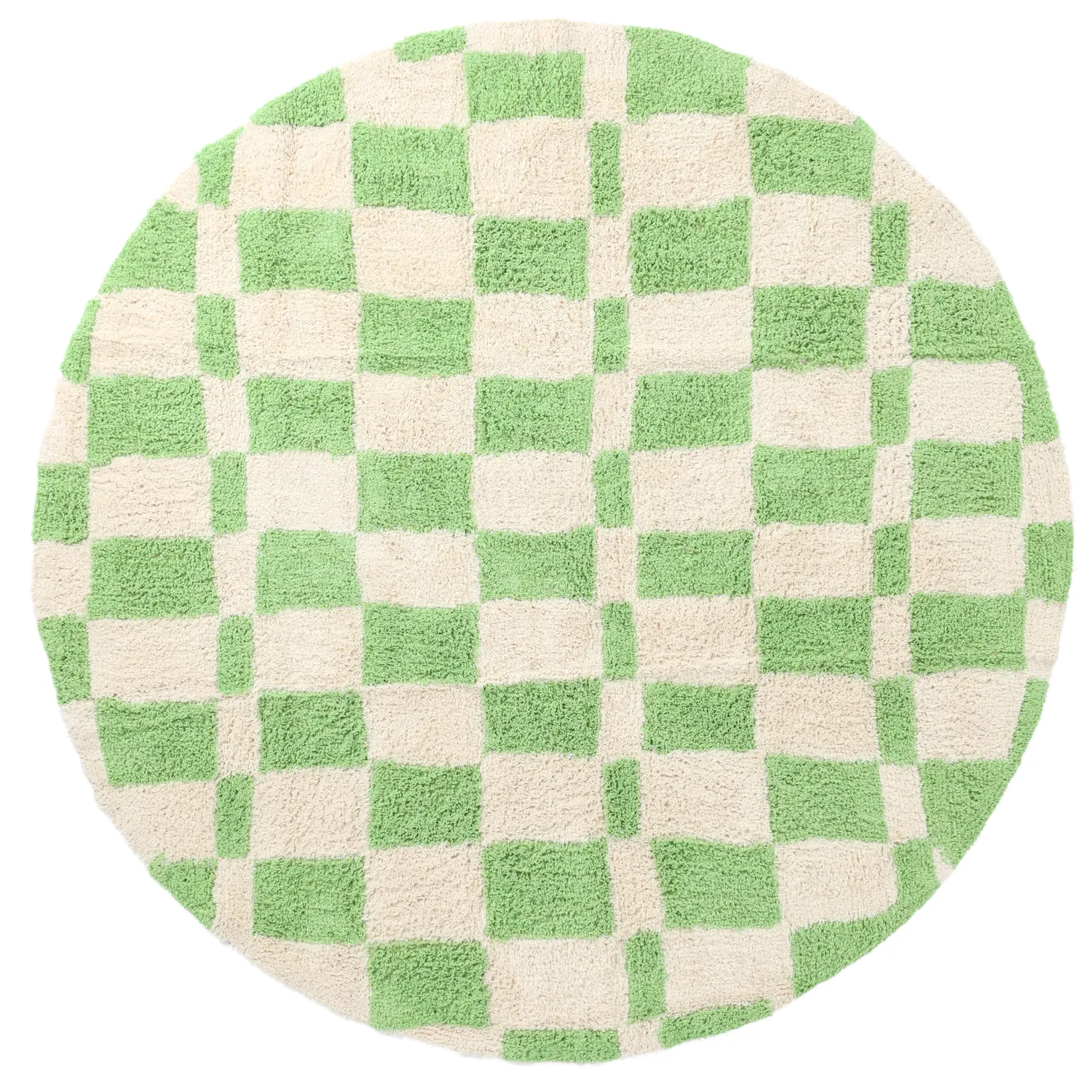 Alfombras redondeadas - Maranello Natural Cotton Shaggy (verde)