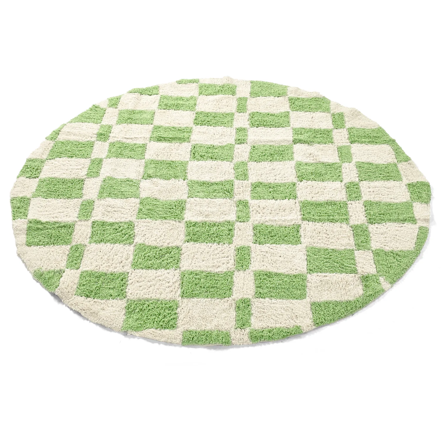 Alfombras redondeadas - Maranello Natural Cotton Shaggy (verde)