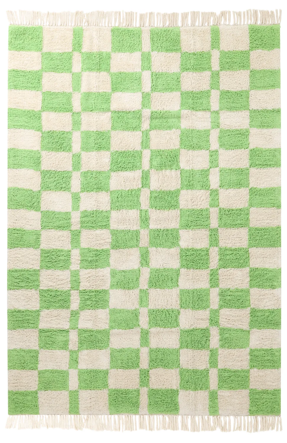 Alfombras de pelo largo - Maranello Natural Cotton Shaggy (verde)