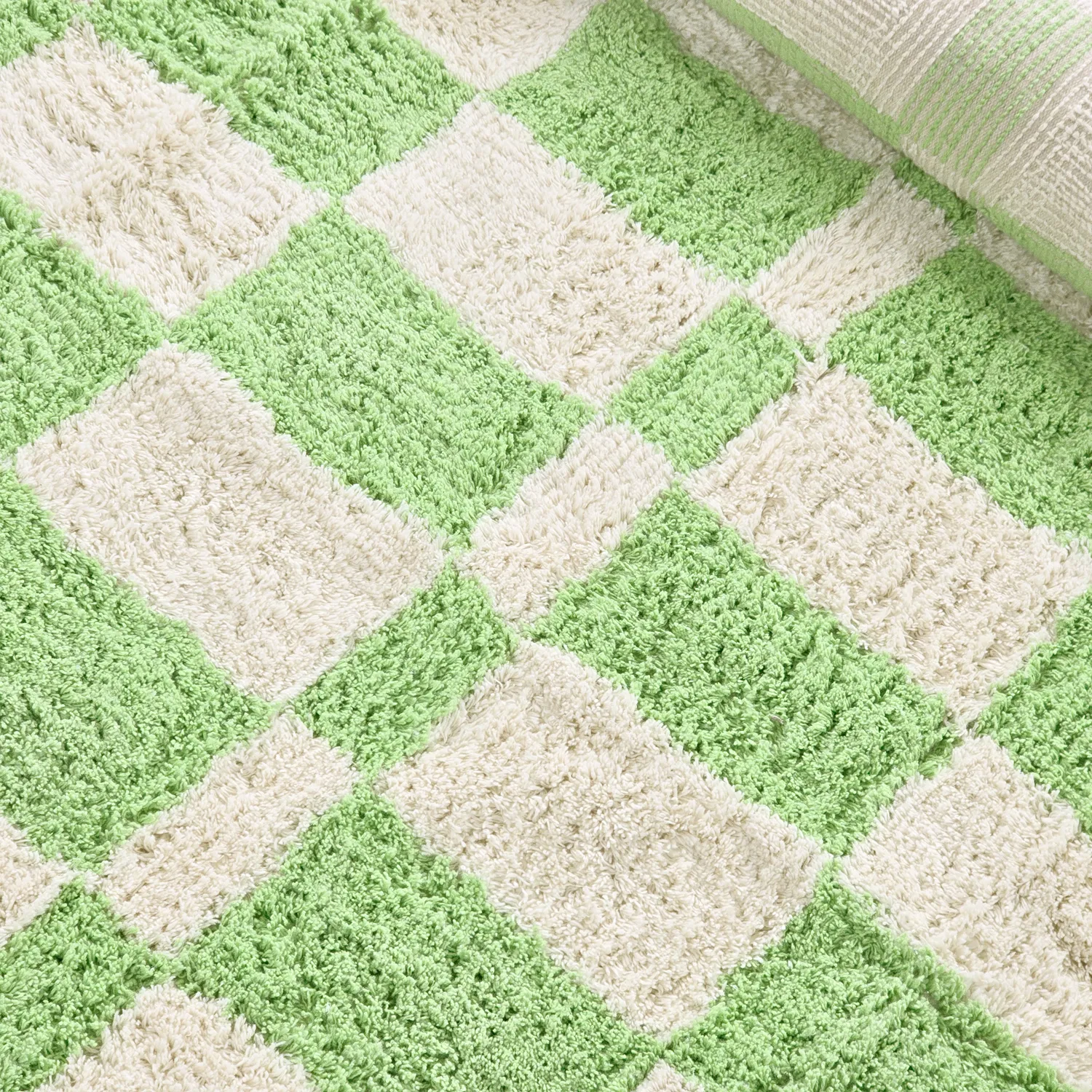 Alfombras de pelo largo - Maranello Natural Cotton Shaggy (verde)