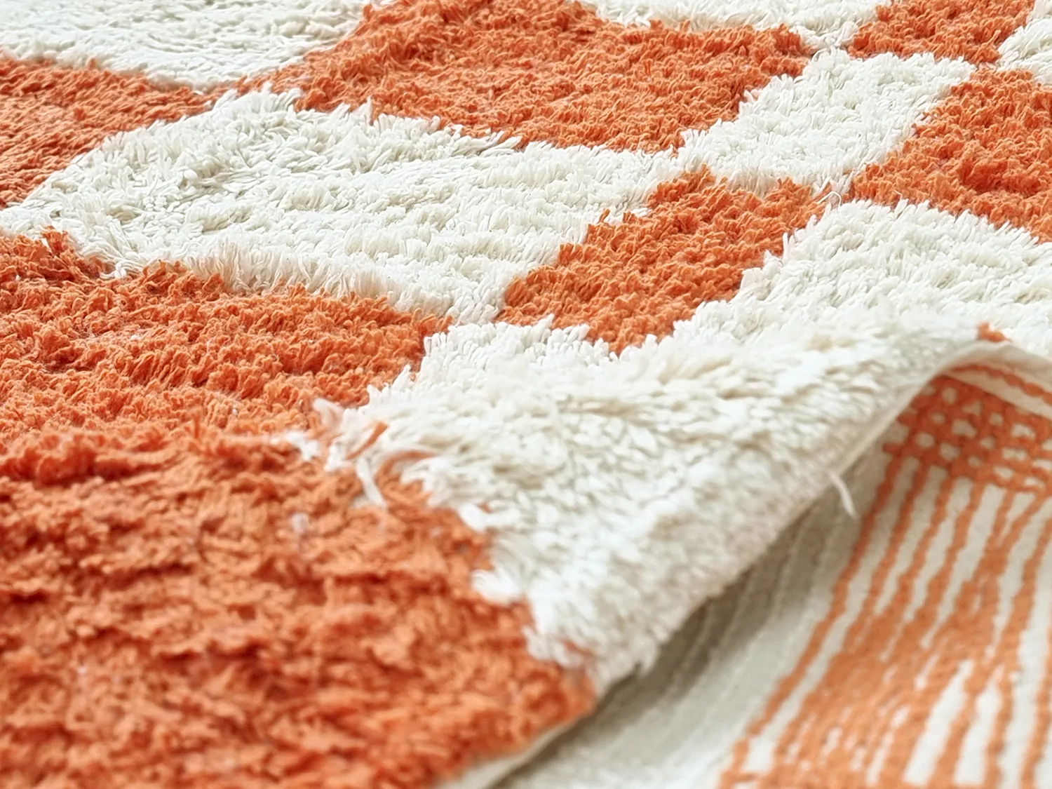 Alfombras redondeadas - Maranello Natural Cotton Shaggy (naranja)