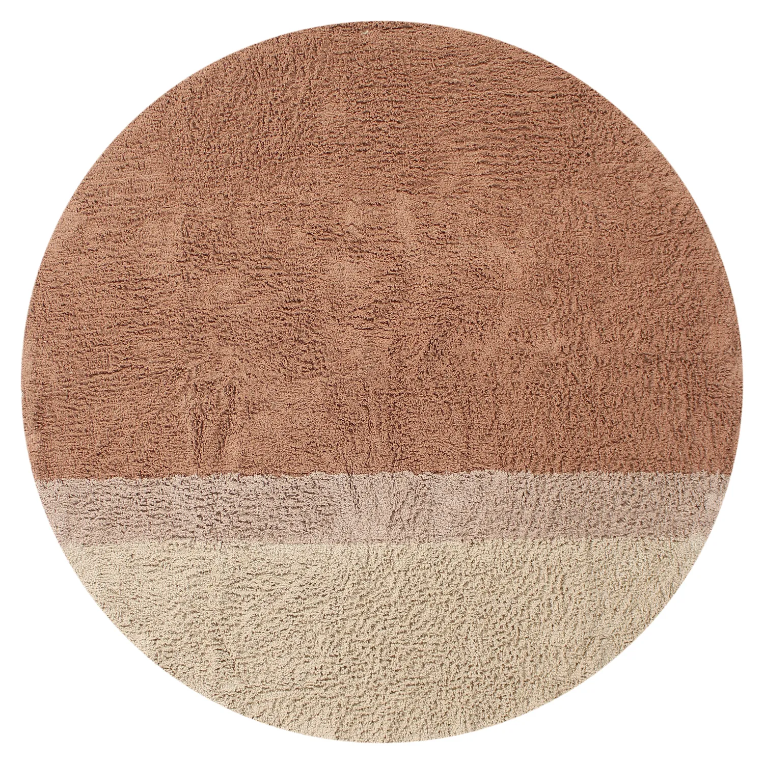 Alfombras redondeadas - Mareto Natural Cotton Shaggy (marrón)