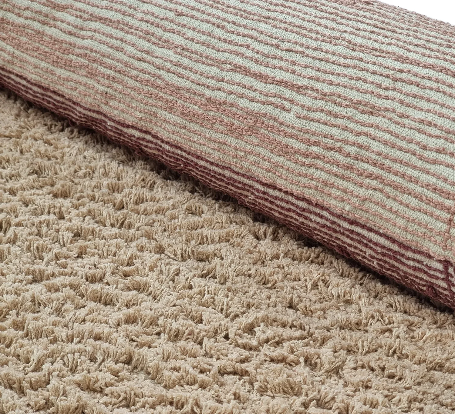 Alfombras redondeadas - Mareto Natural Cotton Shaggy (marrón)