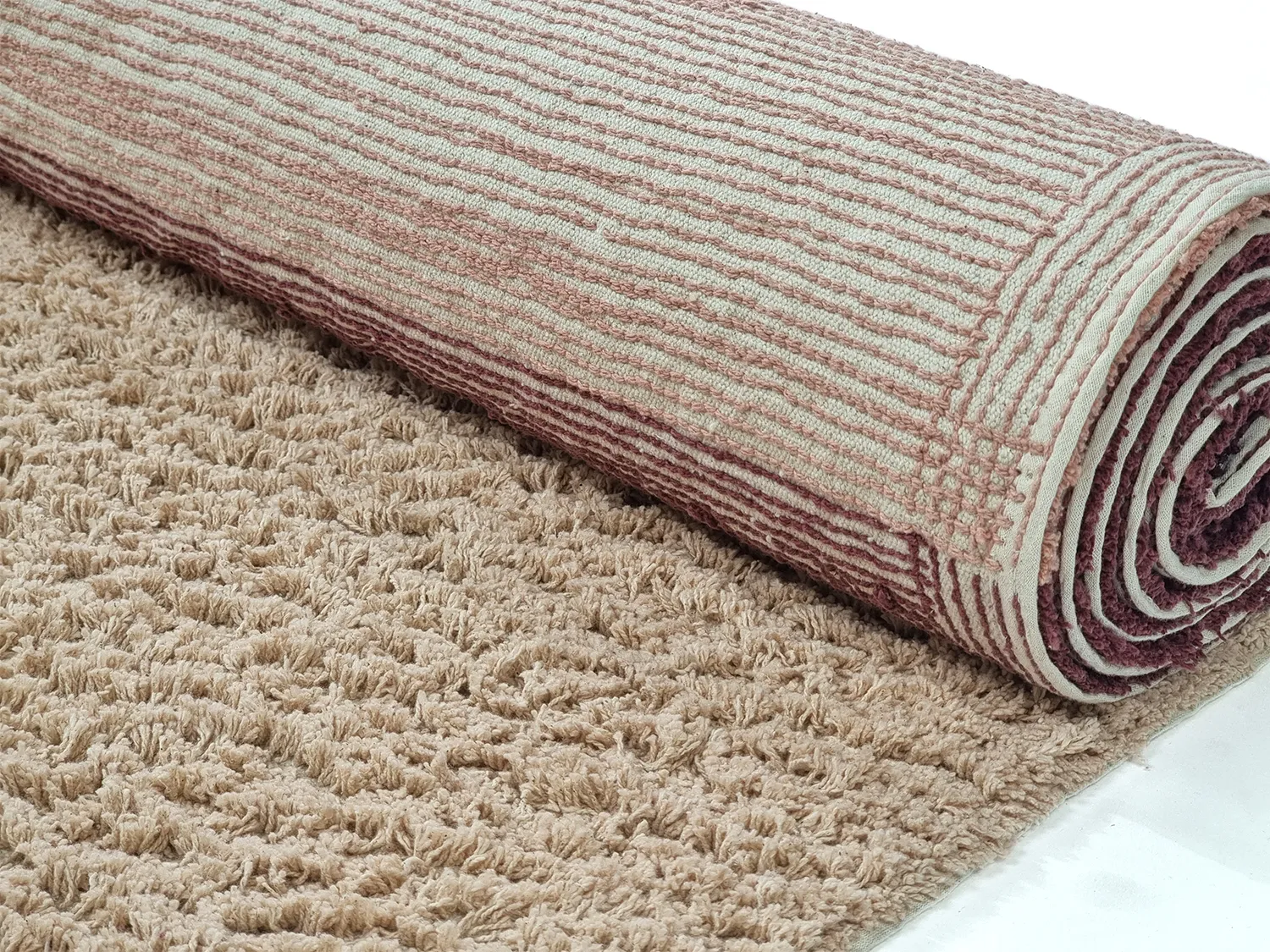 Alfombras de pelo largo - Mareto Natural Cotton Shaggy (marrón)