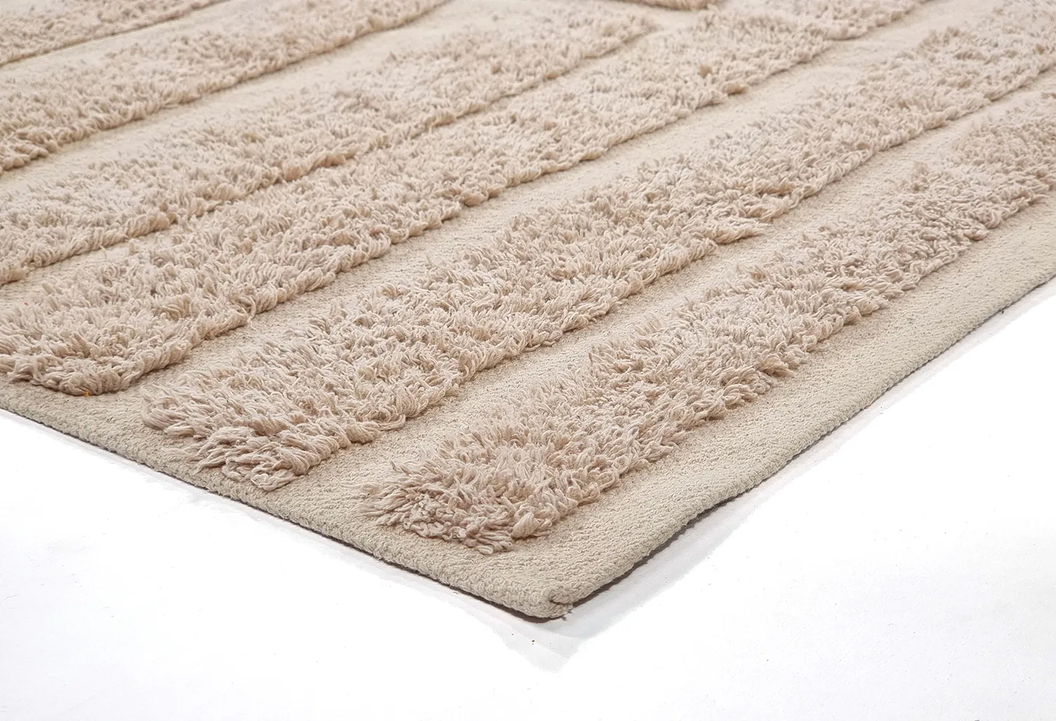 Alfombras de pelo largo - Margo Natural Cotton Shaggy (beige)