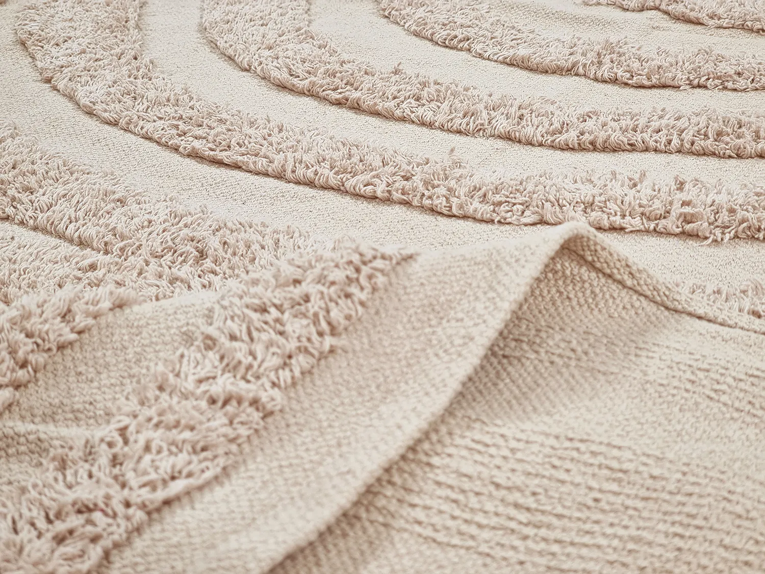 Alfombras de pelo largo - Margo Natural Cotton Shaggy (beige)