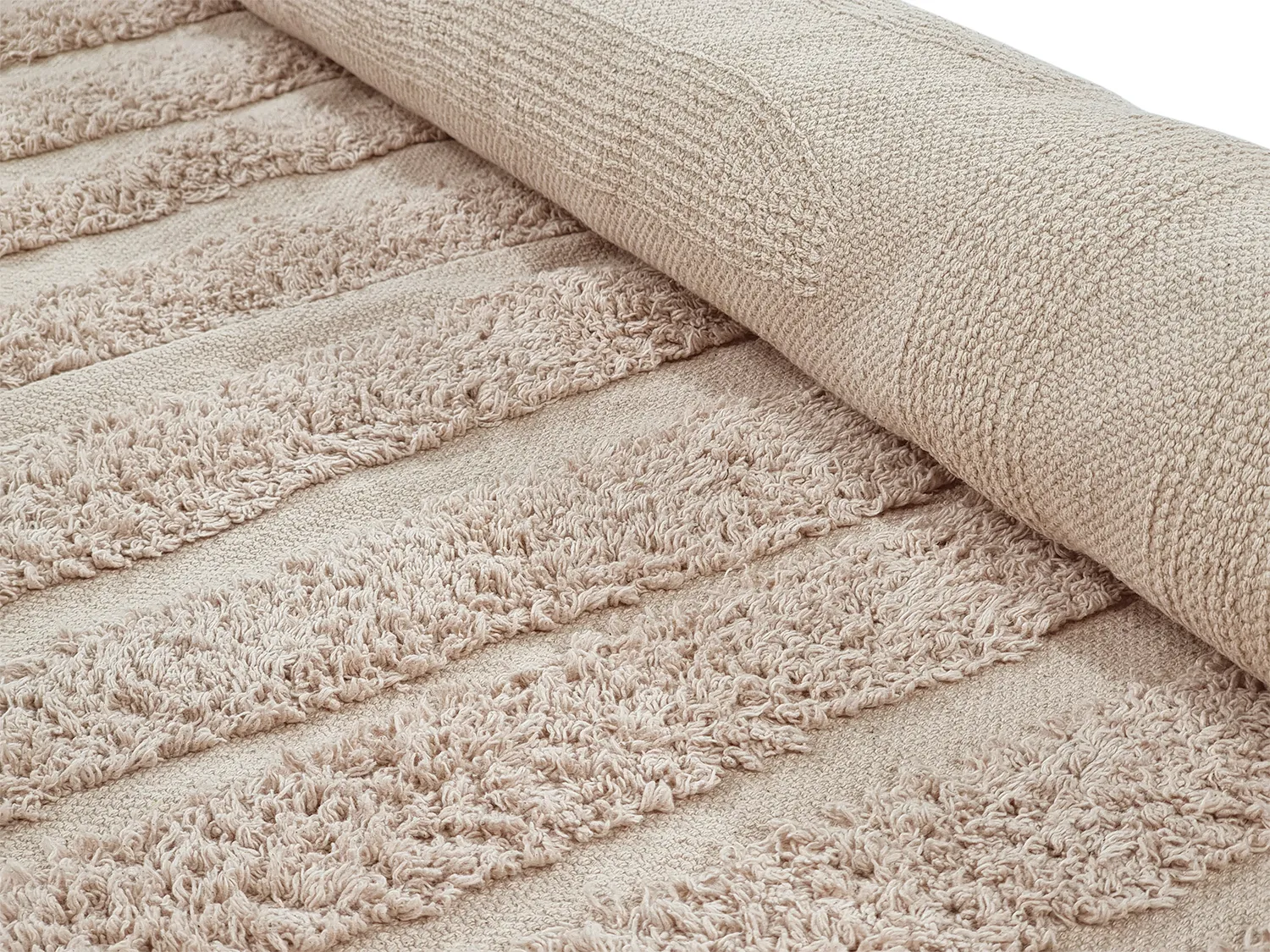 Alfombras de pelo largo - Margo Natural Cotton Shaggy (beige)