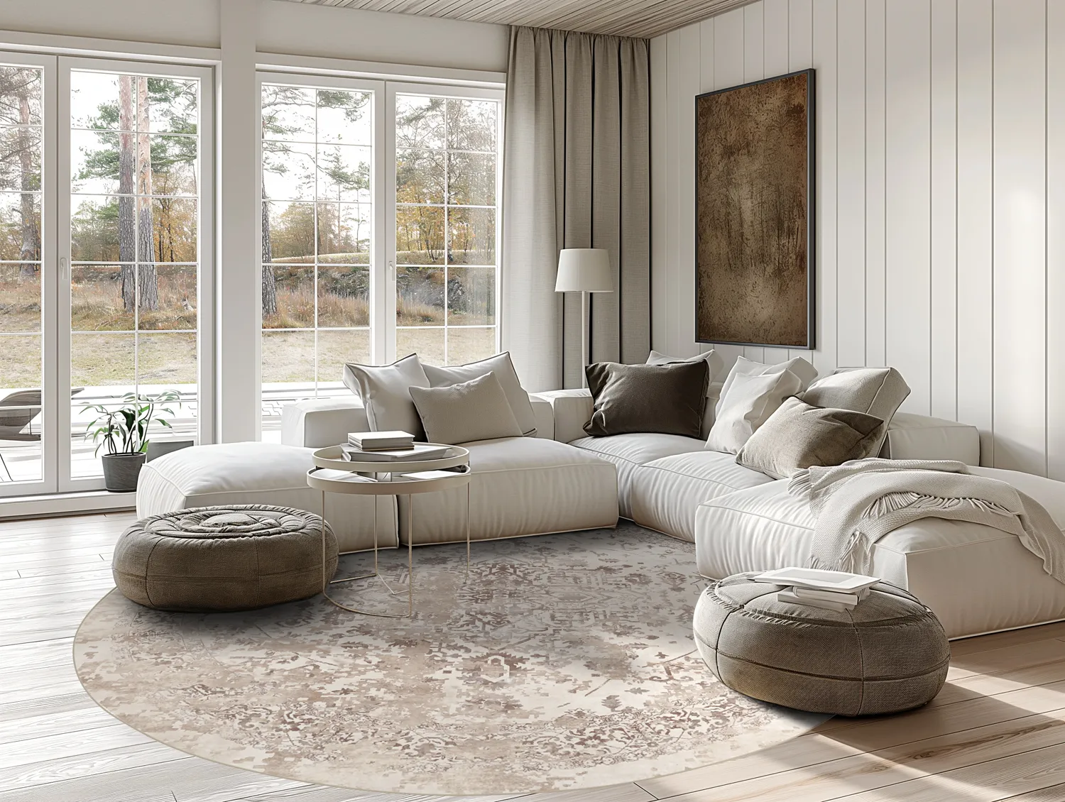 Alfombras redondeadas - Mateur (beige)