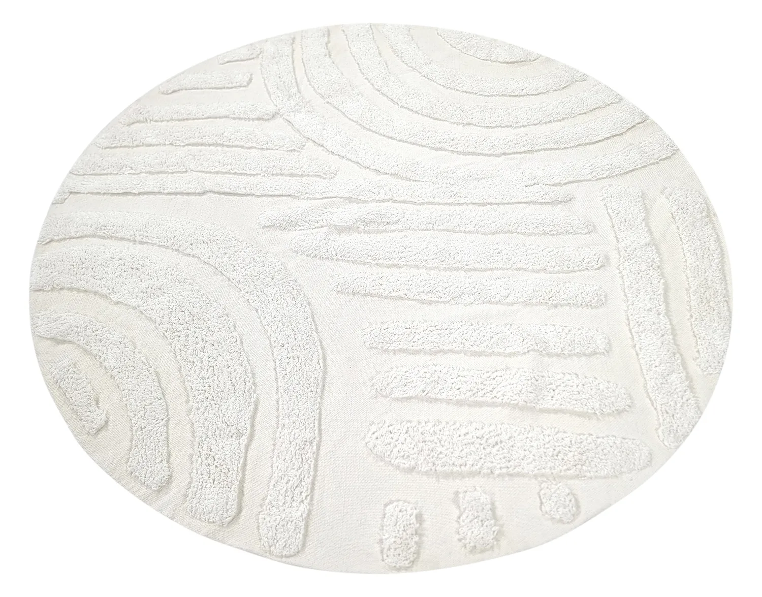 Alfombras redondeadas - Margo Natural Cotton Shaggy (offwhite)