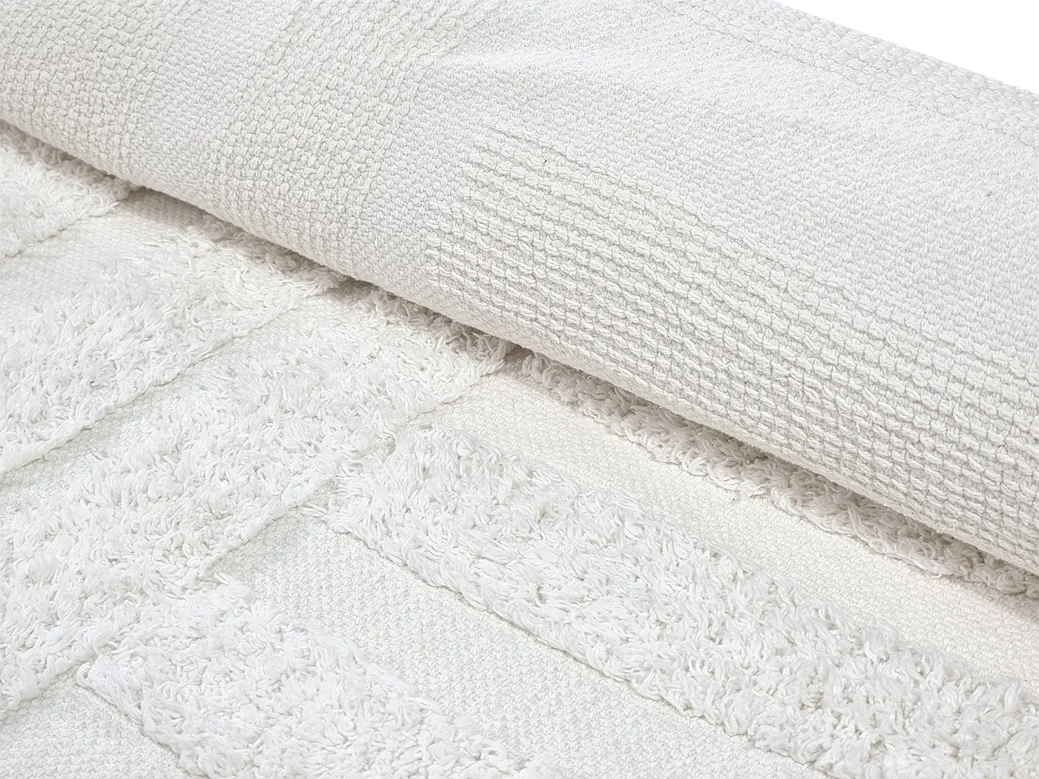 Alfombras redondeadas - Mavis Natural Cotton Shaggy (offwhite)