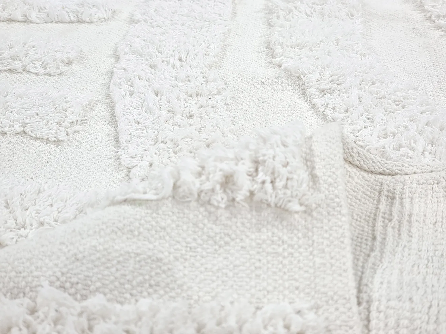 Alfombras redondeadas - Mavis Natural Cotton Shaggy (offwhite)