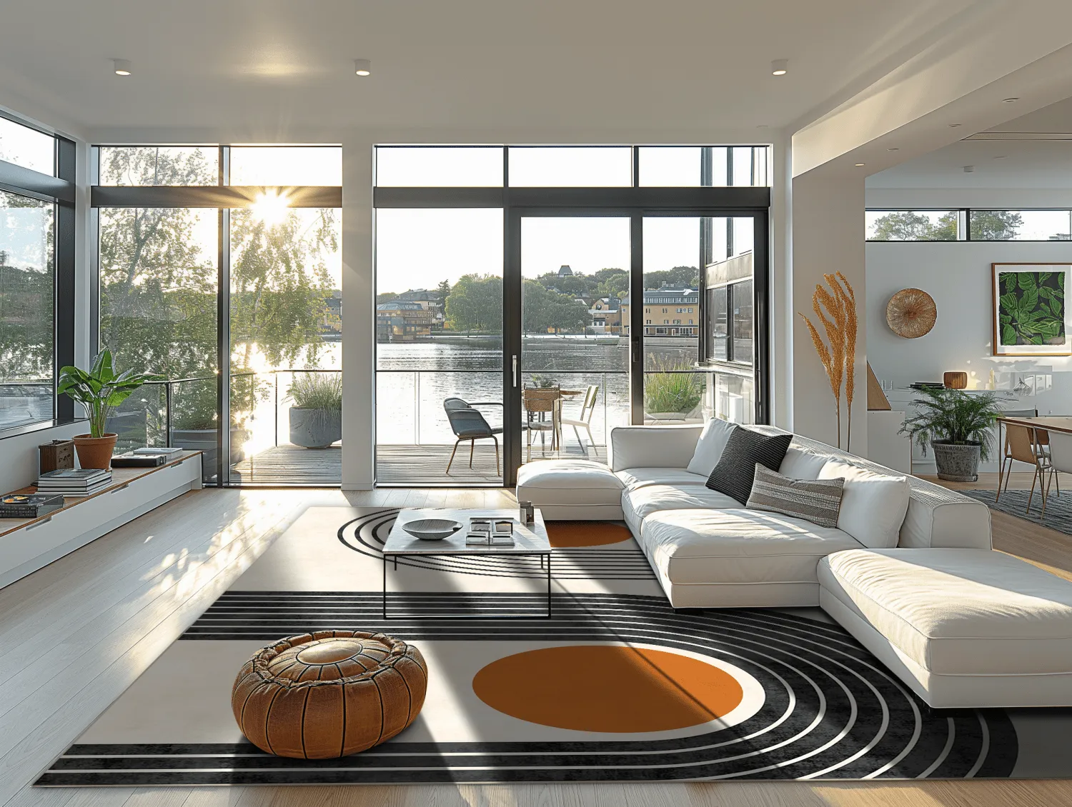 Alfombra Wilton - Moudania (beige/negro/naranja)