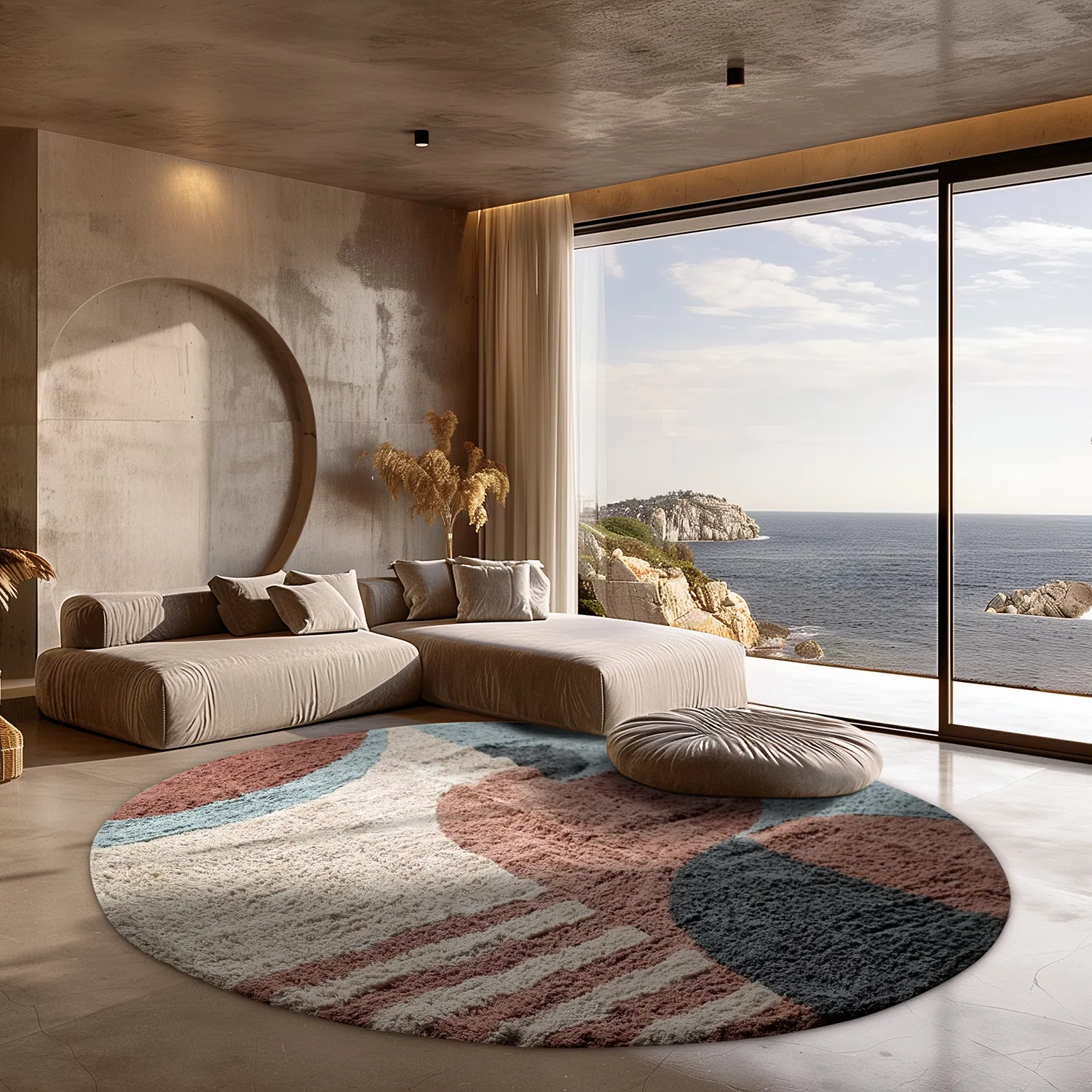 Alfombras redondeadas - Osmery Natural Cotton Shaggy (multi)