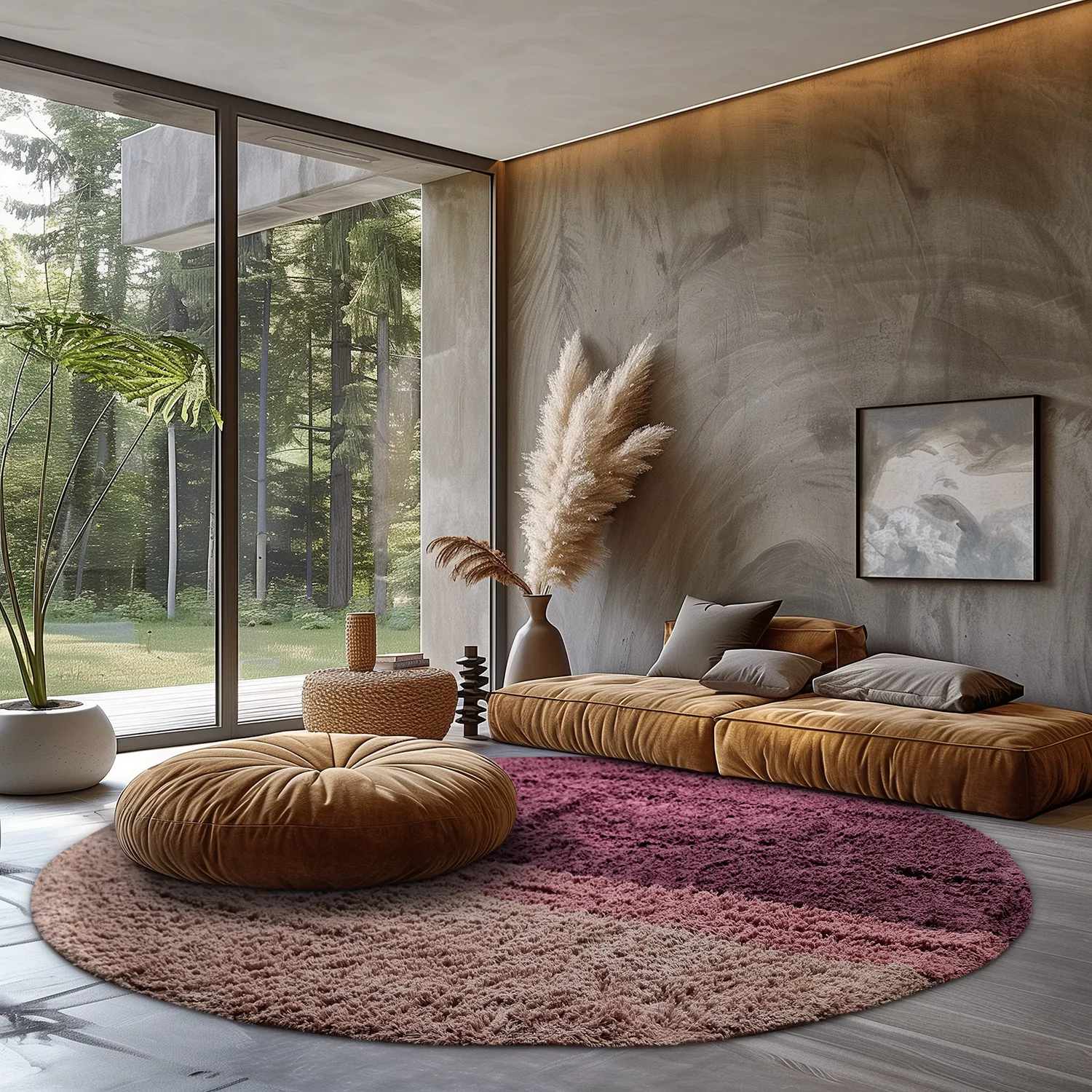 Alfombras redondeadas - Pione Natural Cotton Shaggy (rosa)