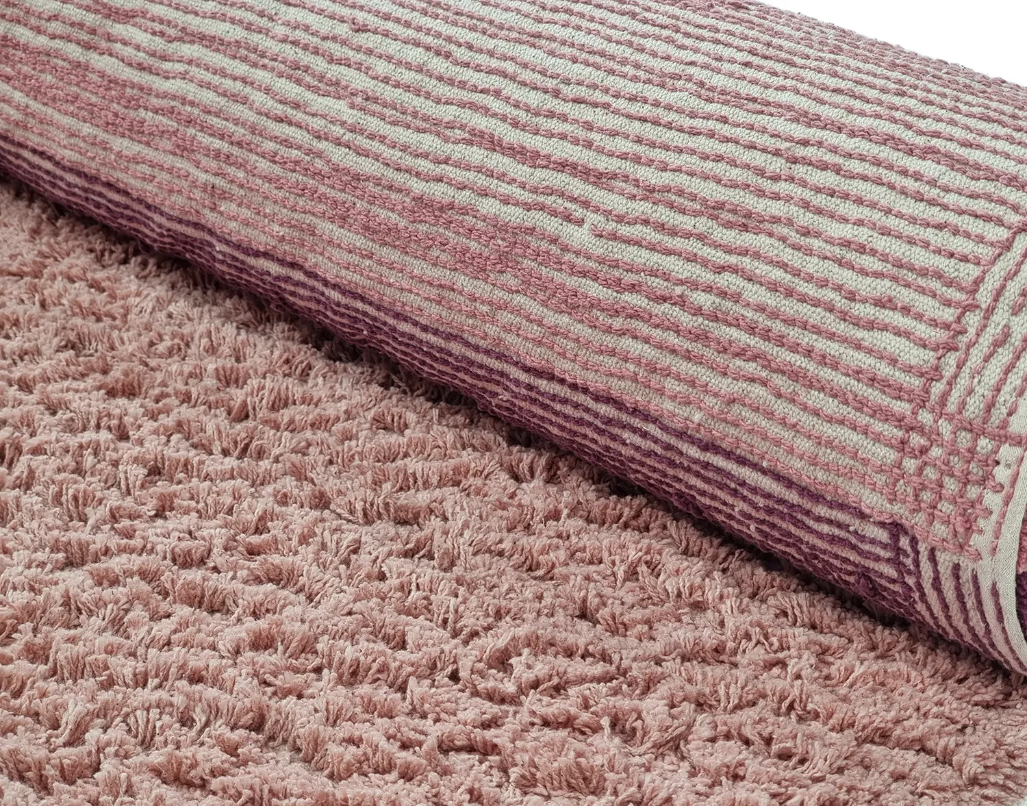 Alfombras redondeadas - Pione Natural Cotton Shaggy (rosa)