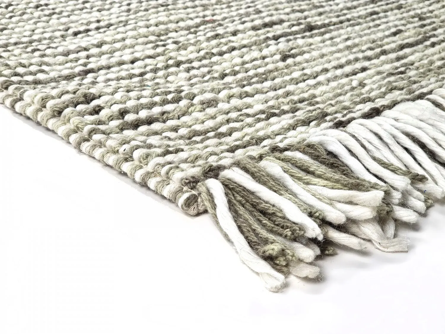 Alfombra de Lana - Plockton (gris/blanco/verde)