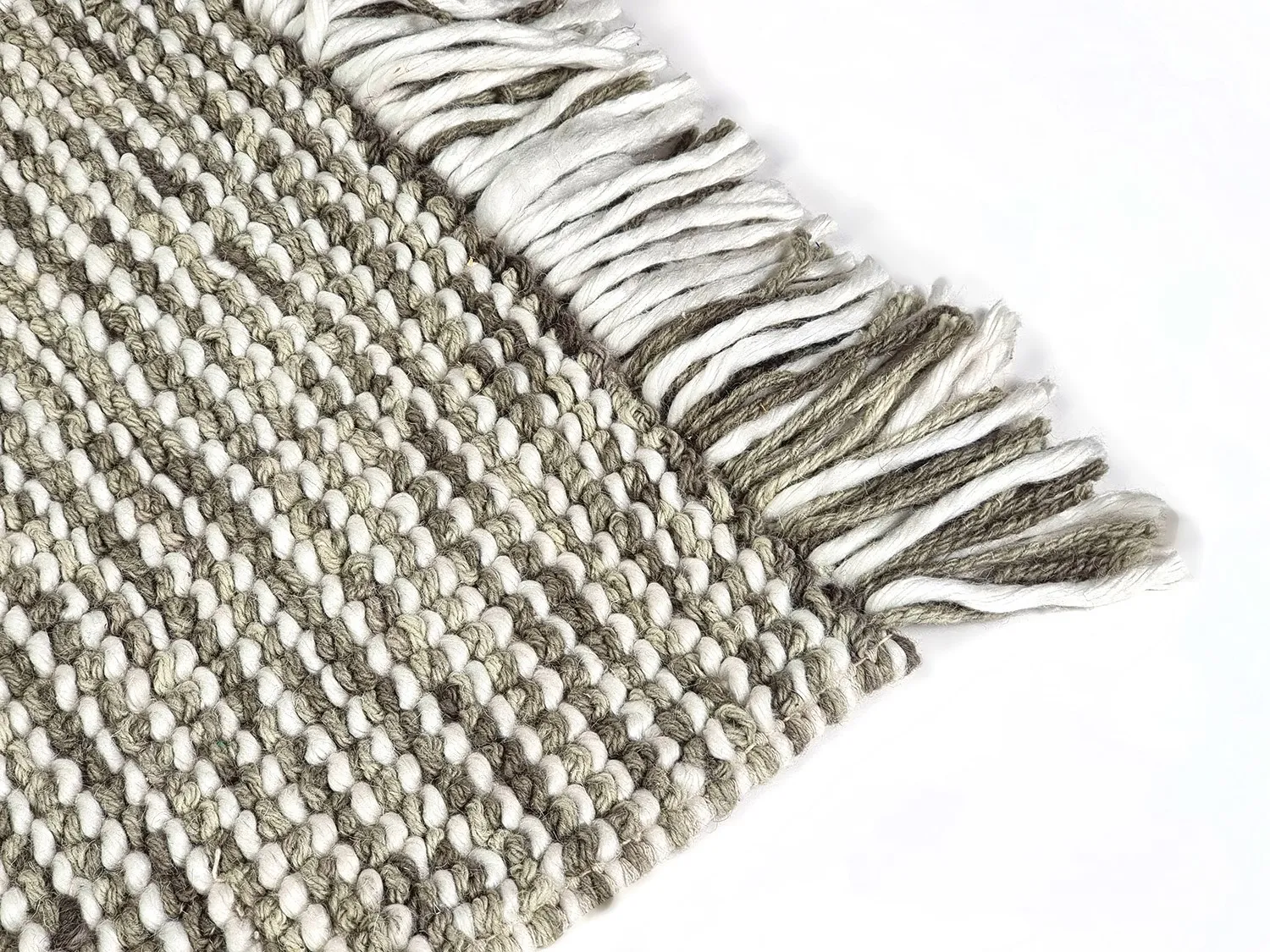 Alfombra de Lana - Plockton (gris/blanco/verde)