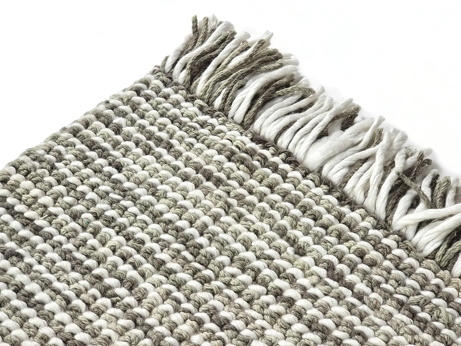 Alfombra de Lana - Plockton (gris/blanco/verde)